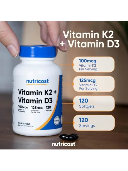 Nutricost Vitamin D3 + K2 — витамины в капсулах — 6