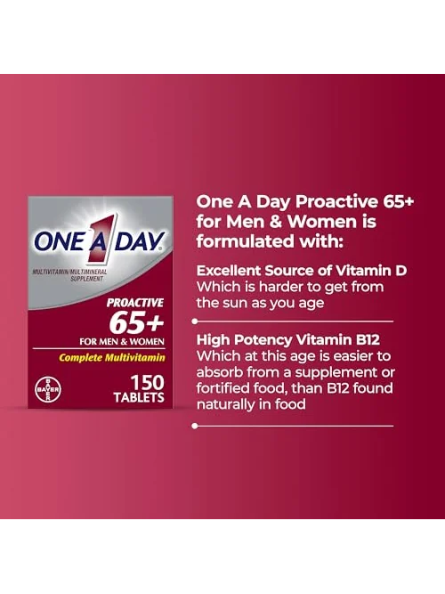 One A Day Proactive 65+, мультивитамины для взрослых, 150 таблеток — 2