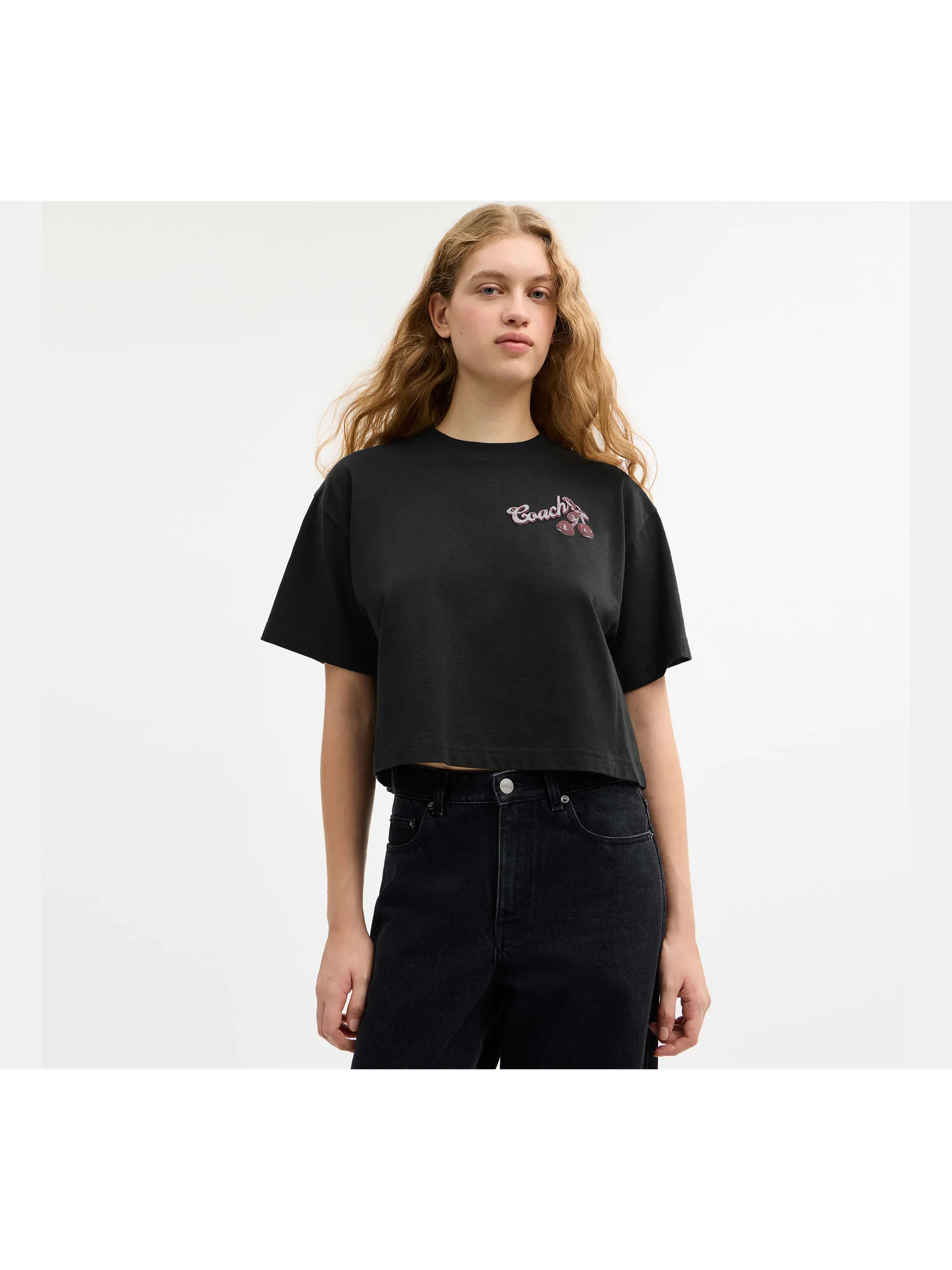 Укороченная футболка Coach Charms из органического хлопка — 6