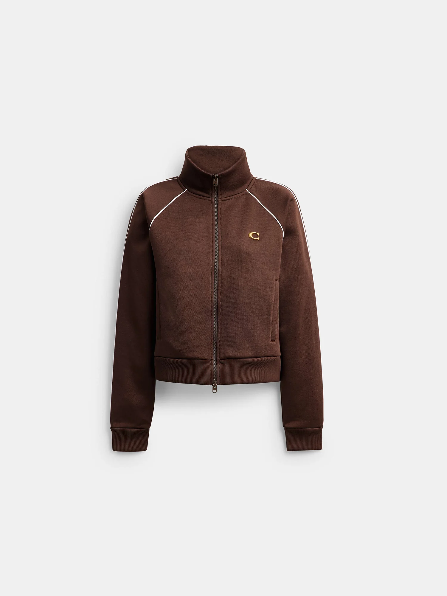 Олимпийка Coach на молнии с воротником-стойкой — 3