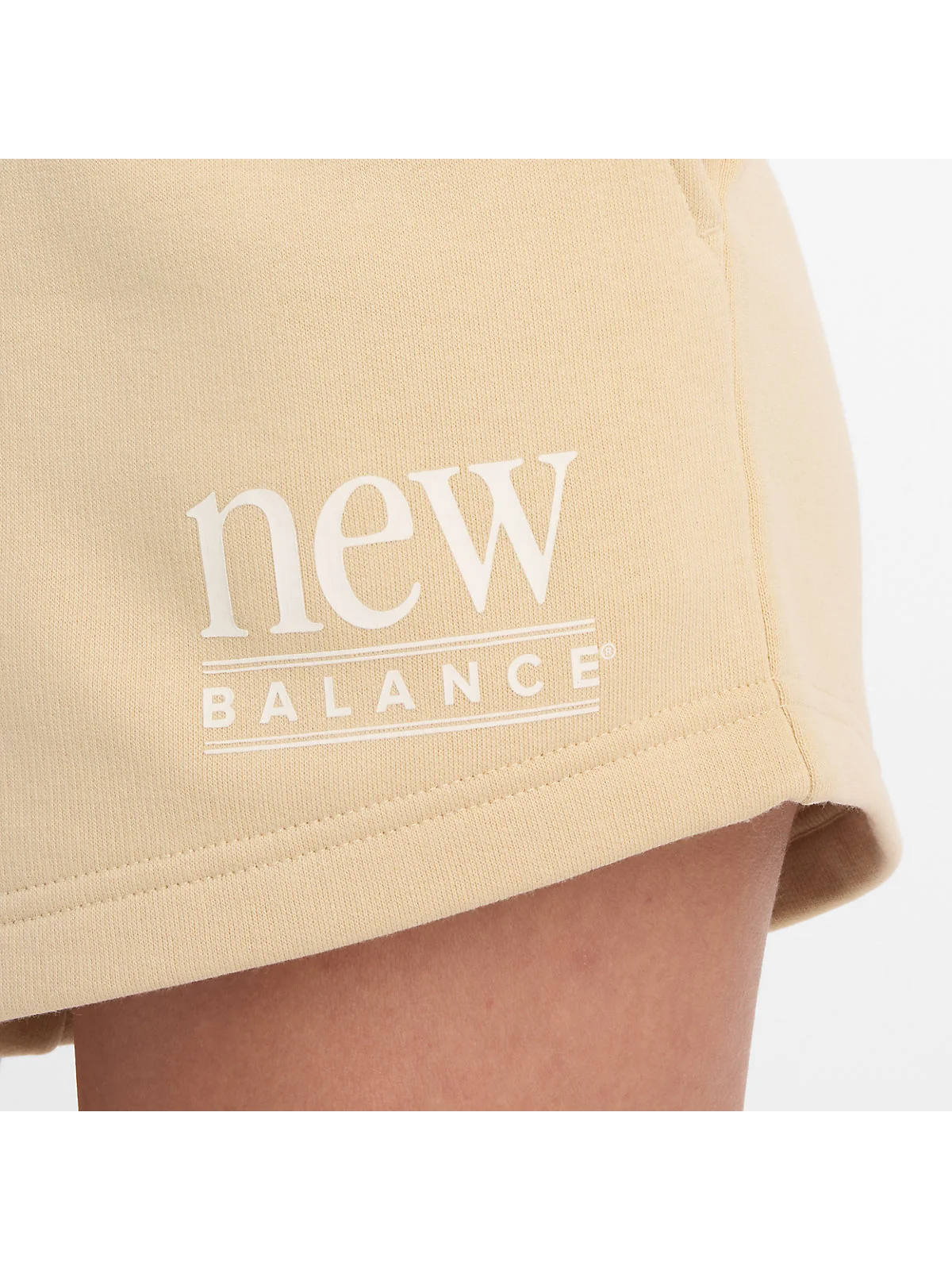 Шорты New Balance Reimagined Fleece Short — изображение 6 из 7, бежевый