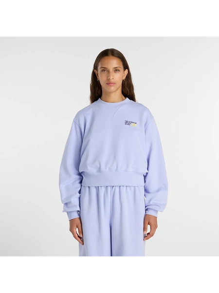 New Balance Athletics Premium Logo Relaxed Crop Crew
