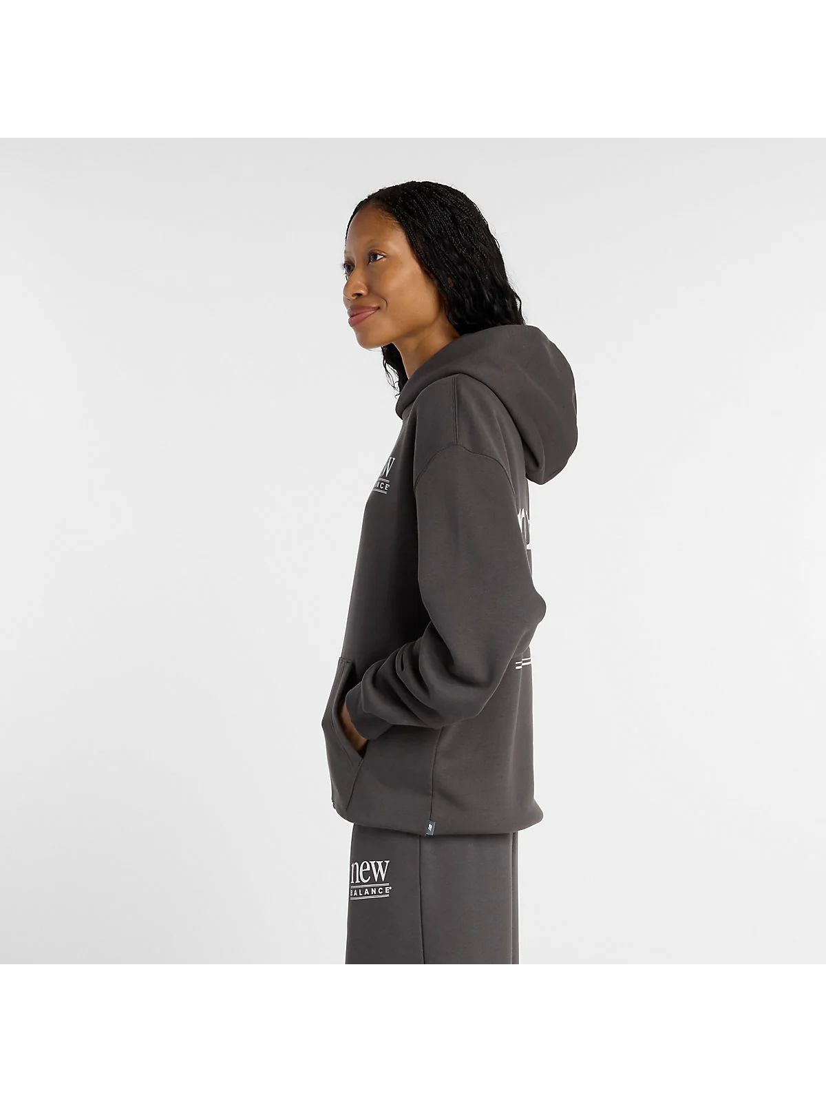 Худи New Balance Reimagined Fleece удлиненное — 5