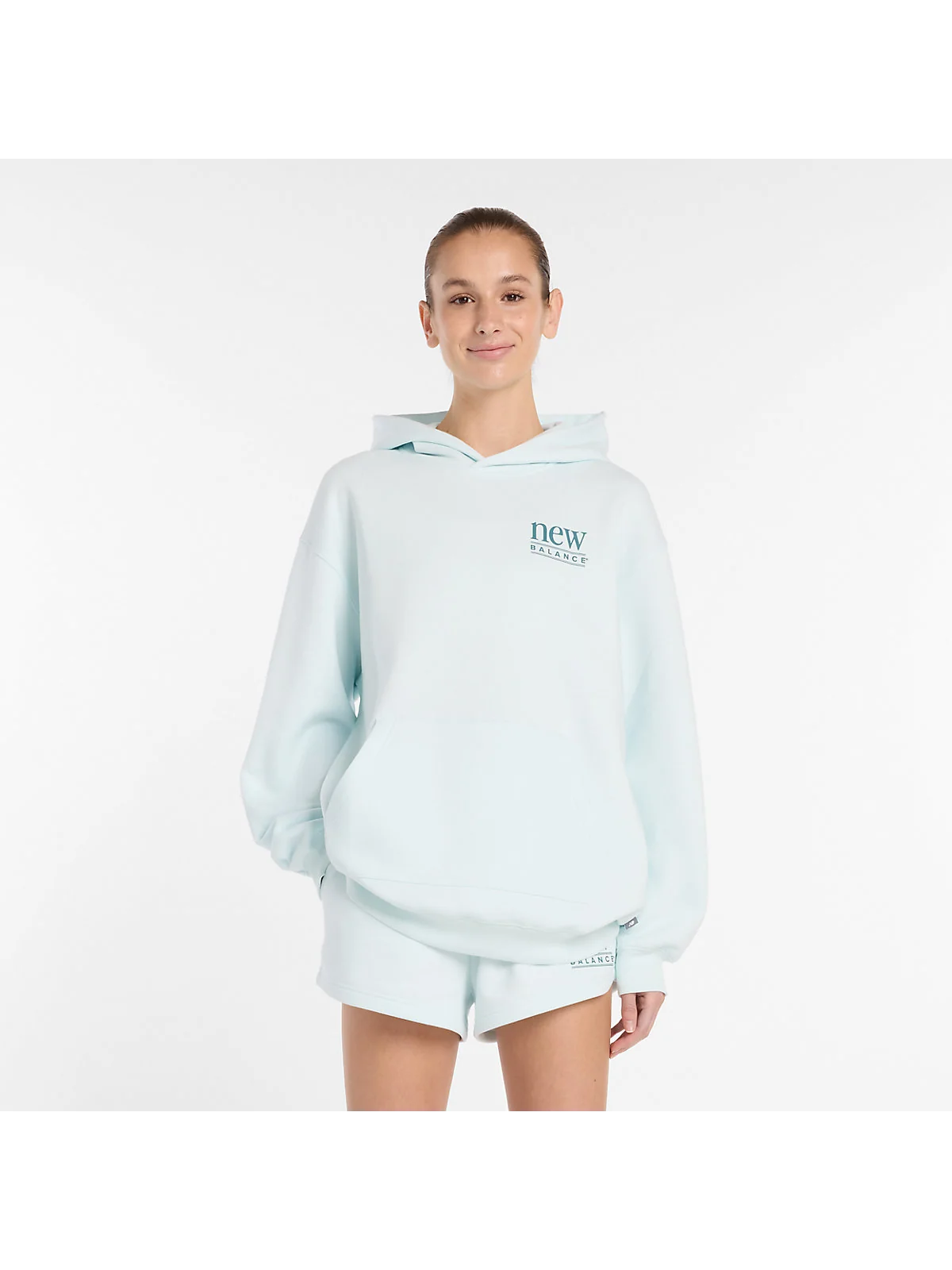 Худи New Balance Reimagined Fleece удлиненное — 1
