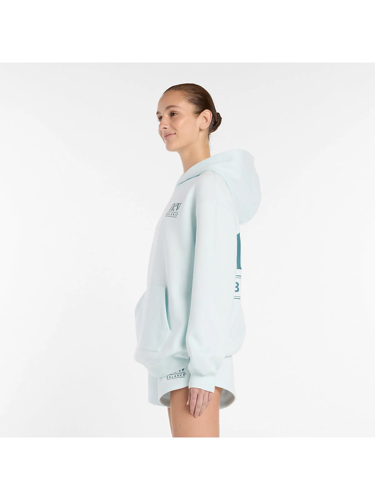 Худи New Balance Reimagined Fleece удлиненное — 5