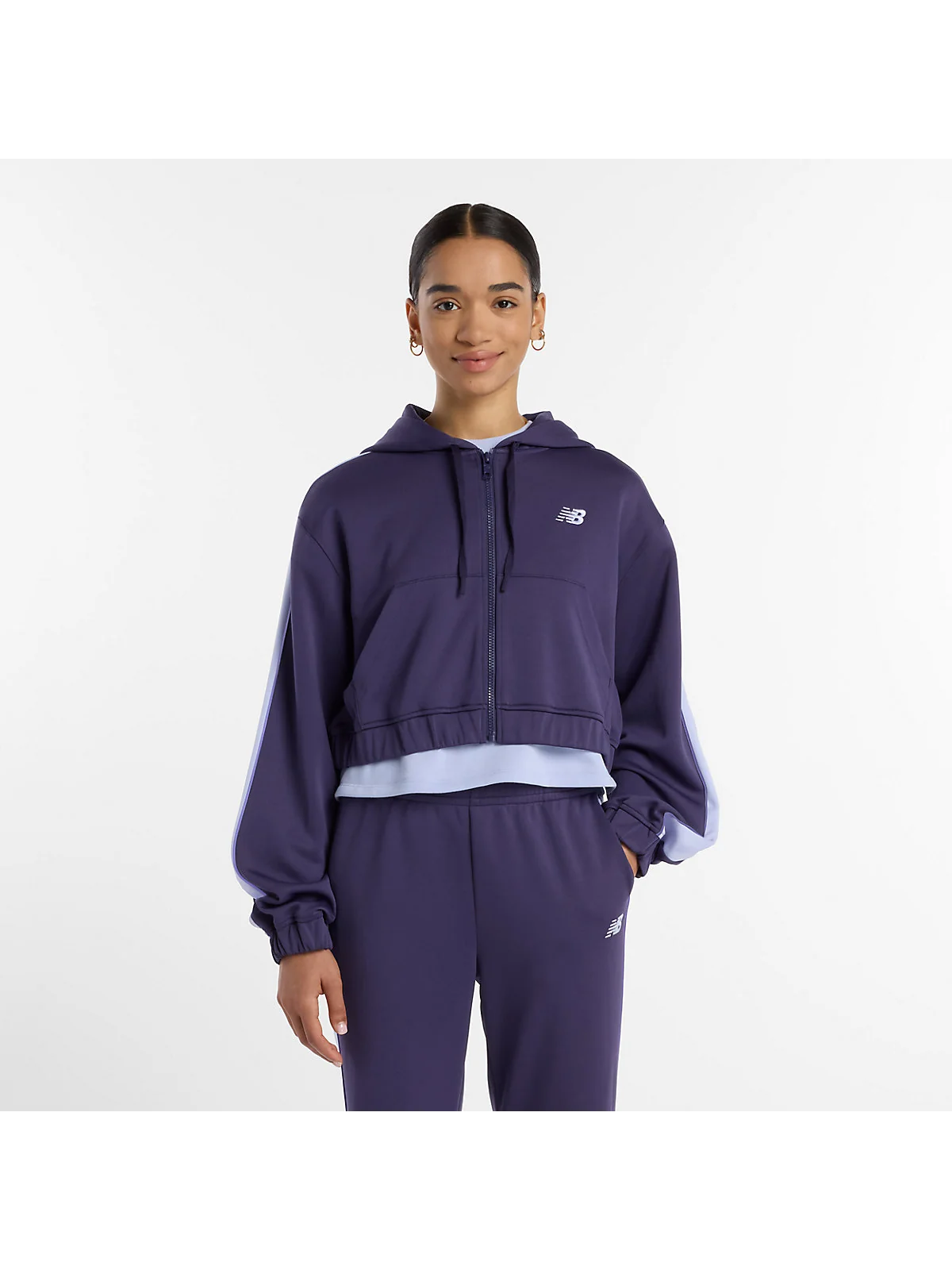 Женское худи New Balance Interlock Full Zip — 1