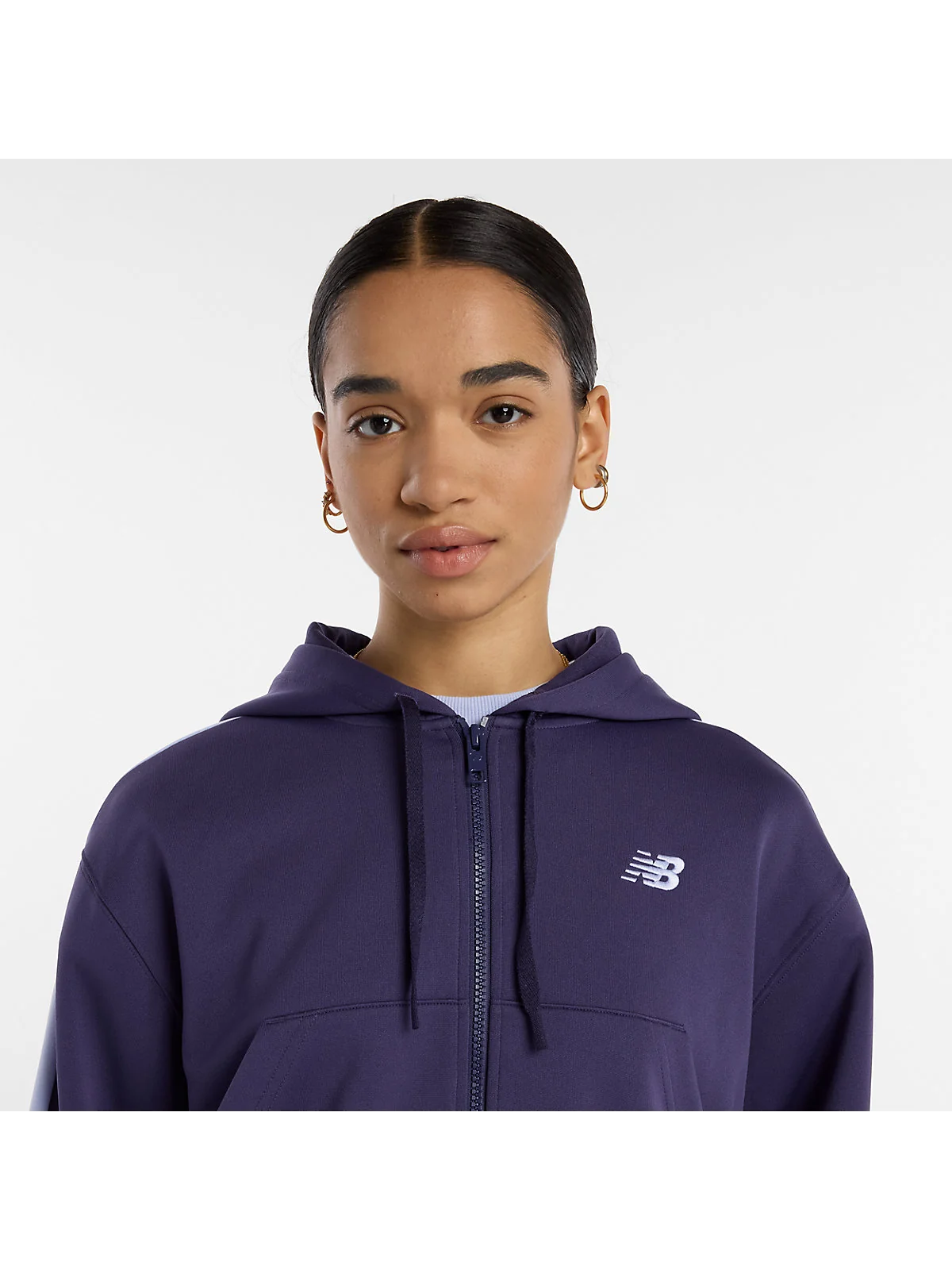 Женское худи New Balance Interlock Full Zip — 3