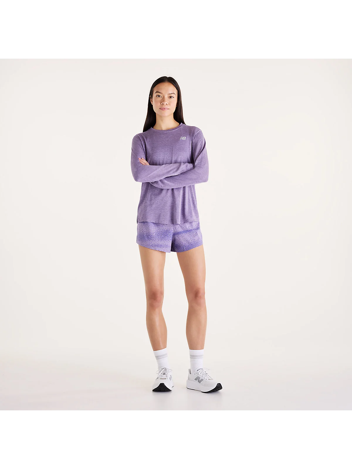Шорты New Balance RC Printed 3 дюйма сиреневые — 2