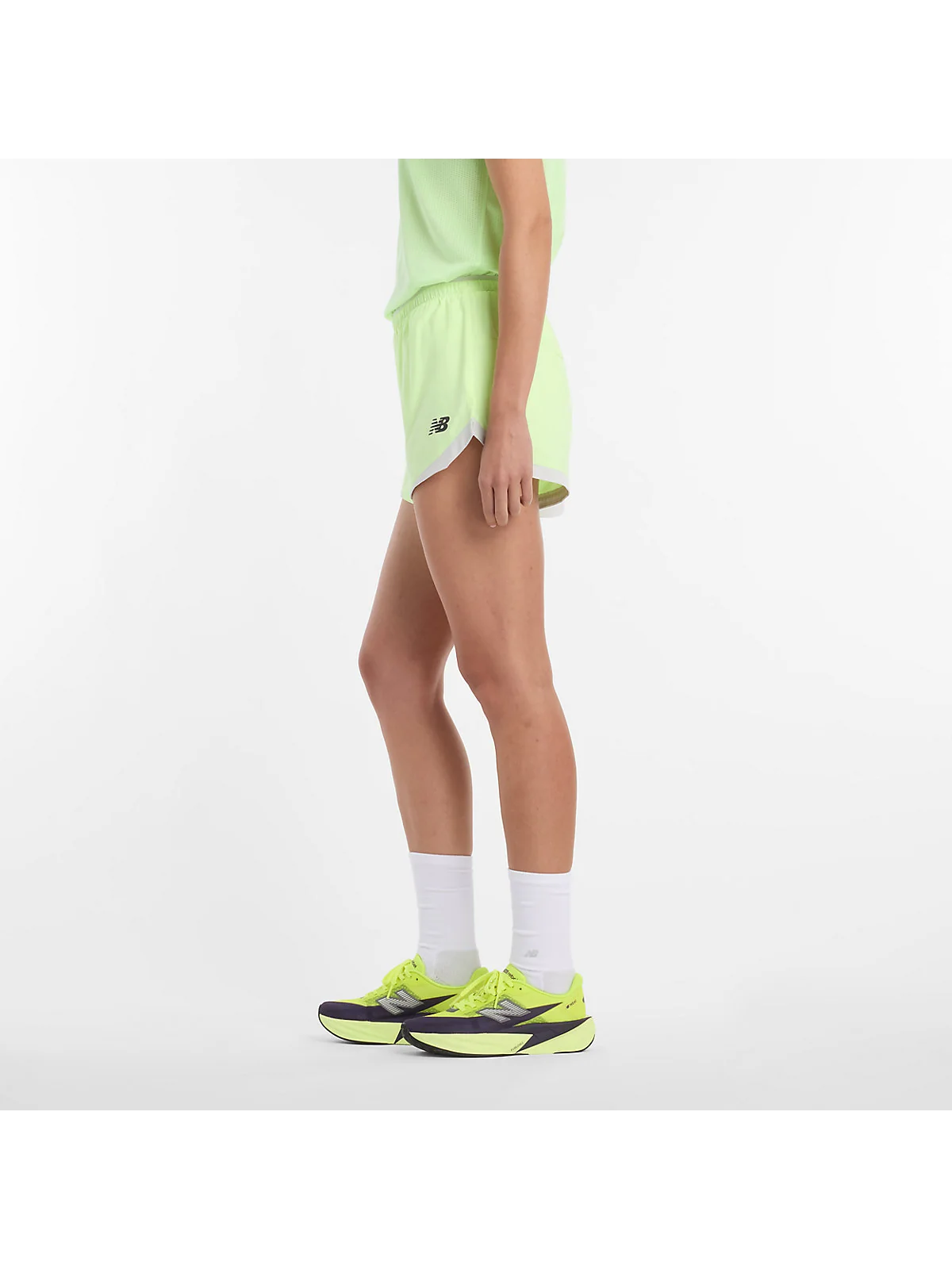 Шорты New Balance RC Essential 3 дюйма неоново-зеленые — 5