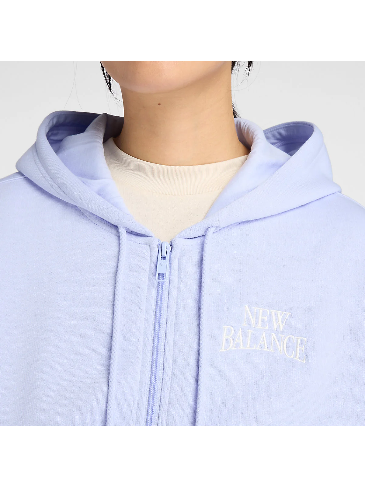 Женское худи New Balance Trackside Fleece Full Zip — 3