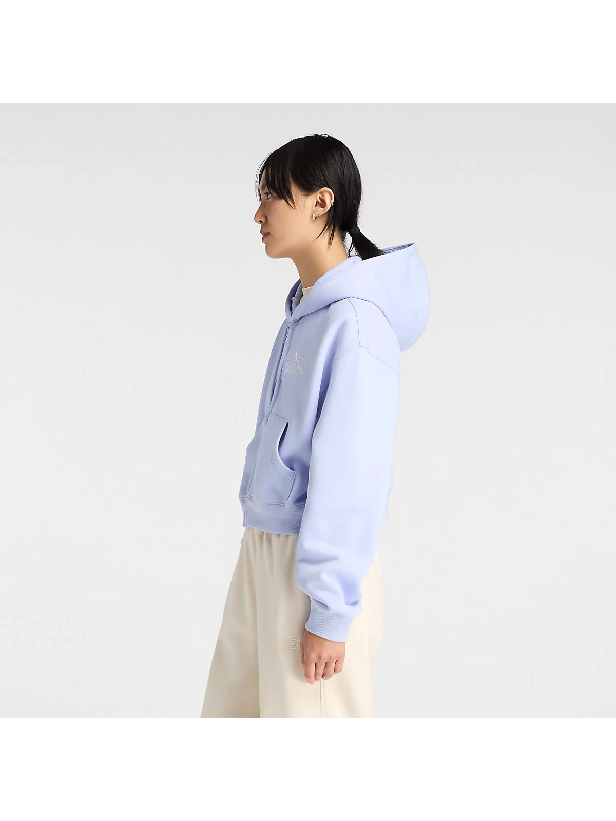 Женское худи New Balance Trackside Fleece Full Zip — 5