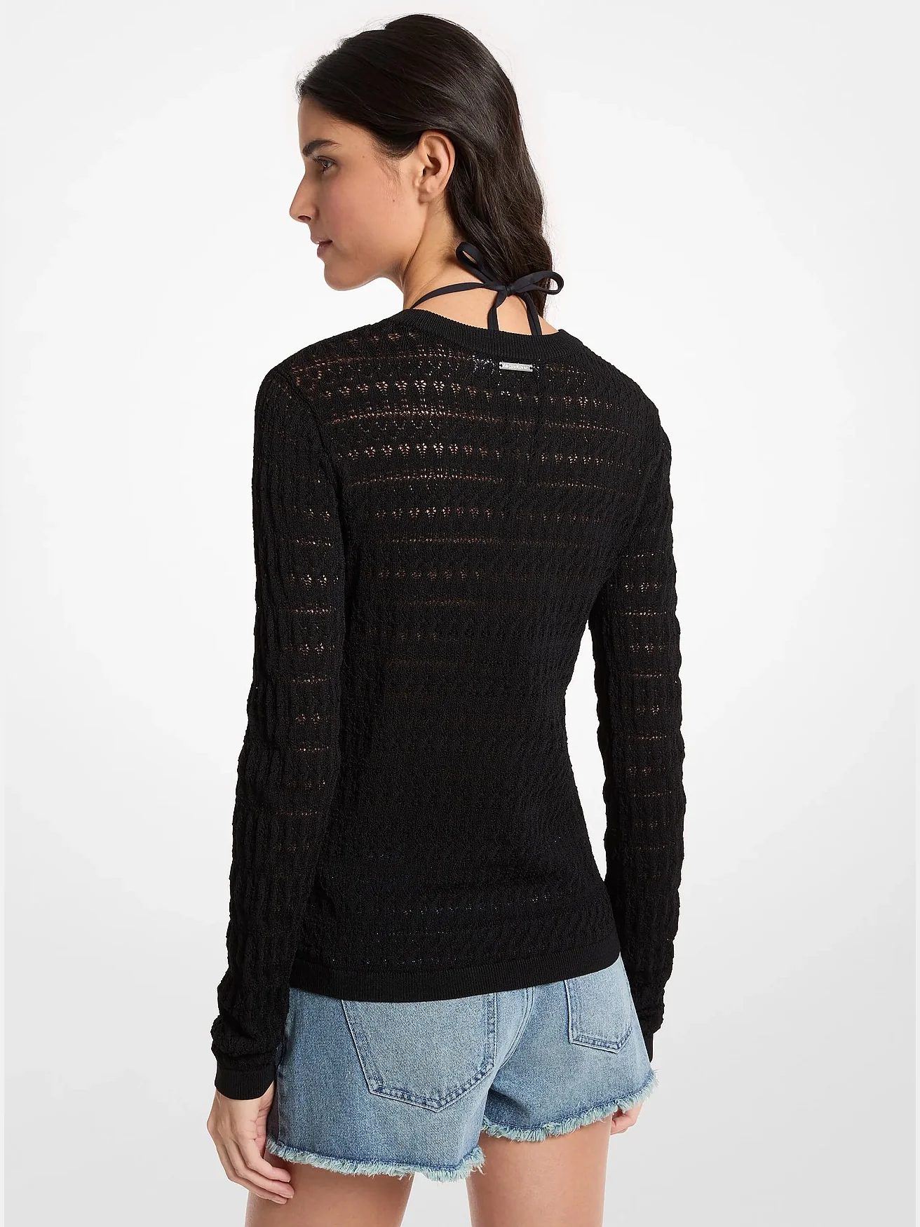 Ажурный джемпер Michael Kors из эластичного трикотажа — 2