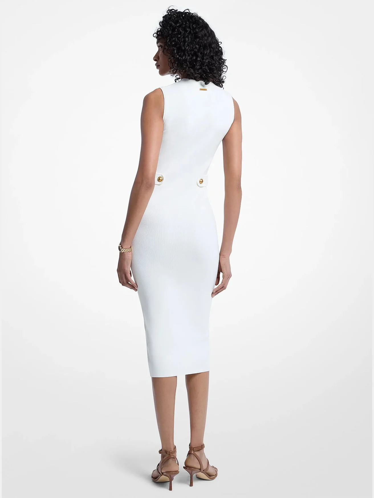 Платье-свитер Michael Kors из эластичного трикотажа, молочное — 2