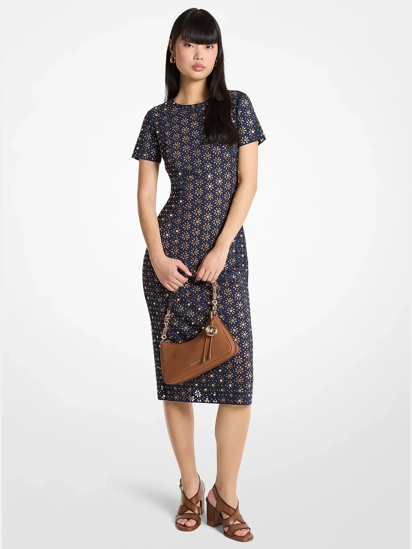 Michael Kors платье миди с лазерной перфорацией — 1