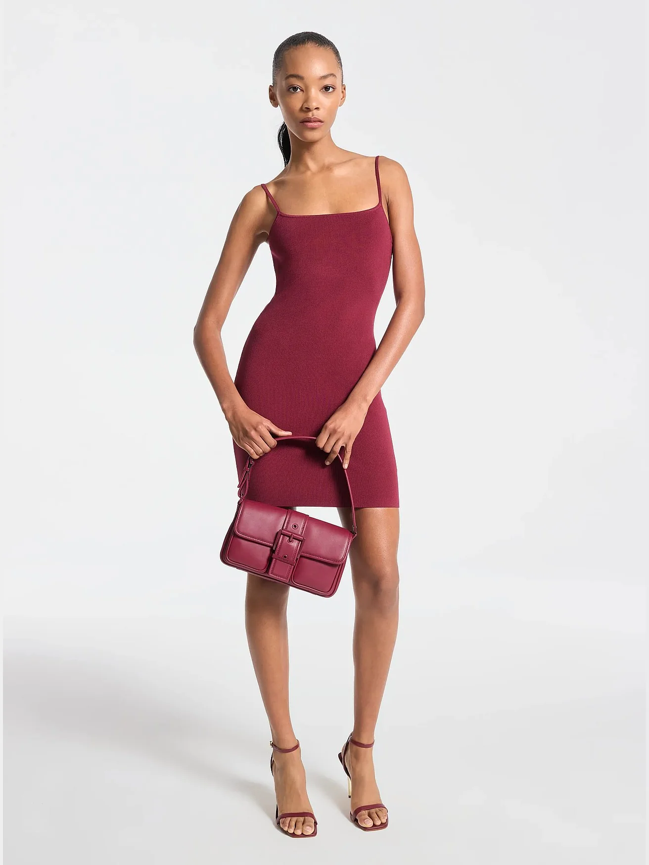 Трикотажное платье-комбинация Michael Kors на бретелях — 1