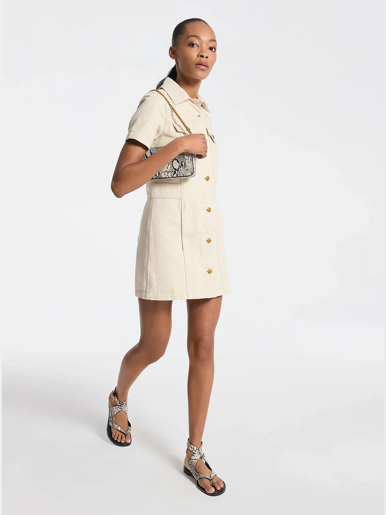 Michael Kors джинсовое мини-платье — 1