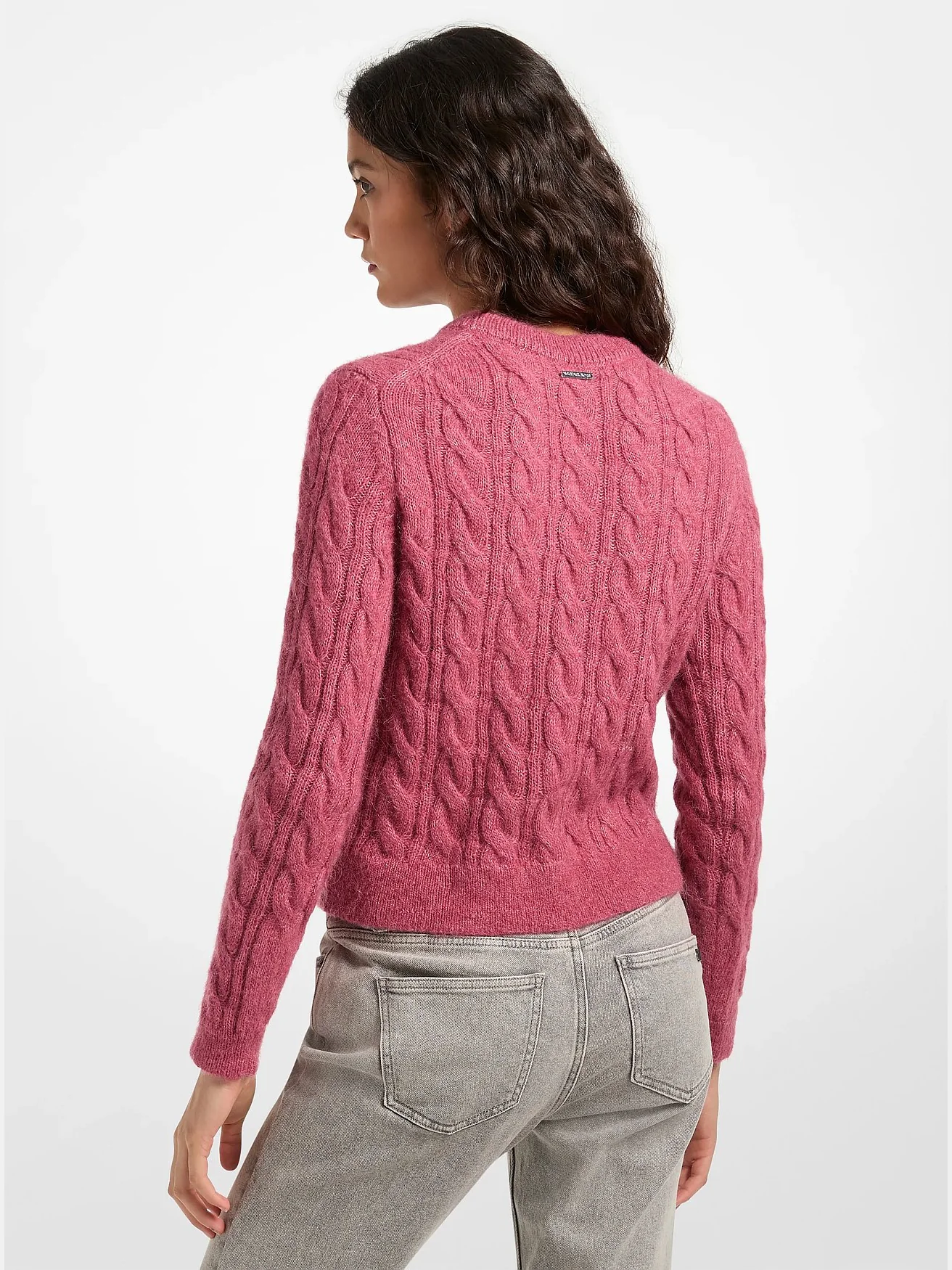 Свитер фактурной вязки из нейлона и альпаки — 2
