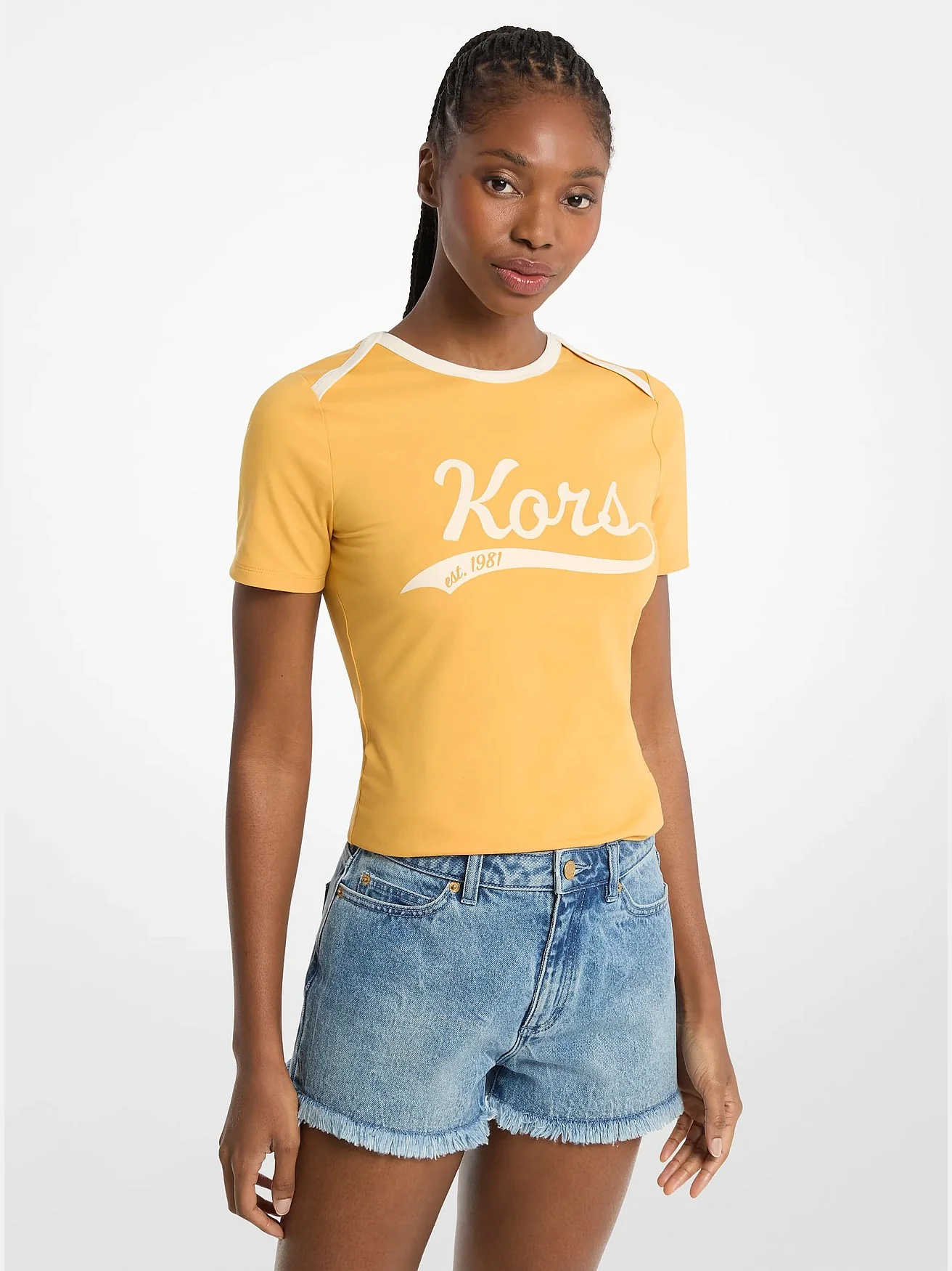 Женская футболка KORS из эластичного джерси — 1