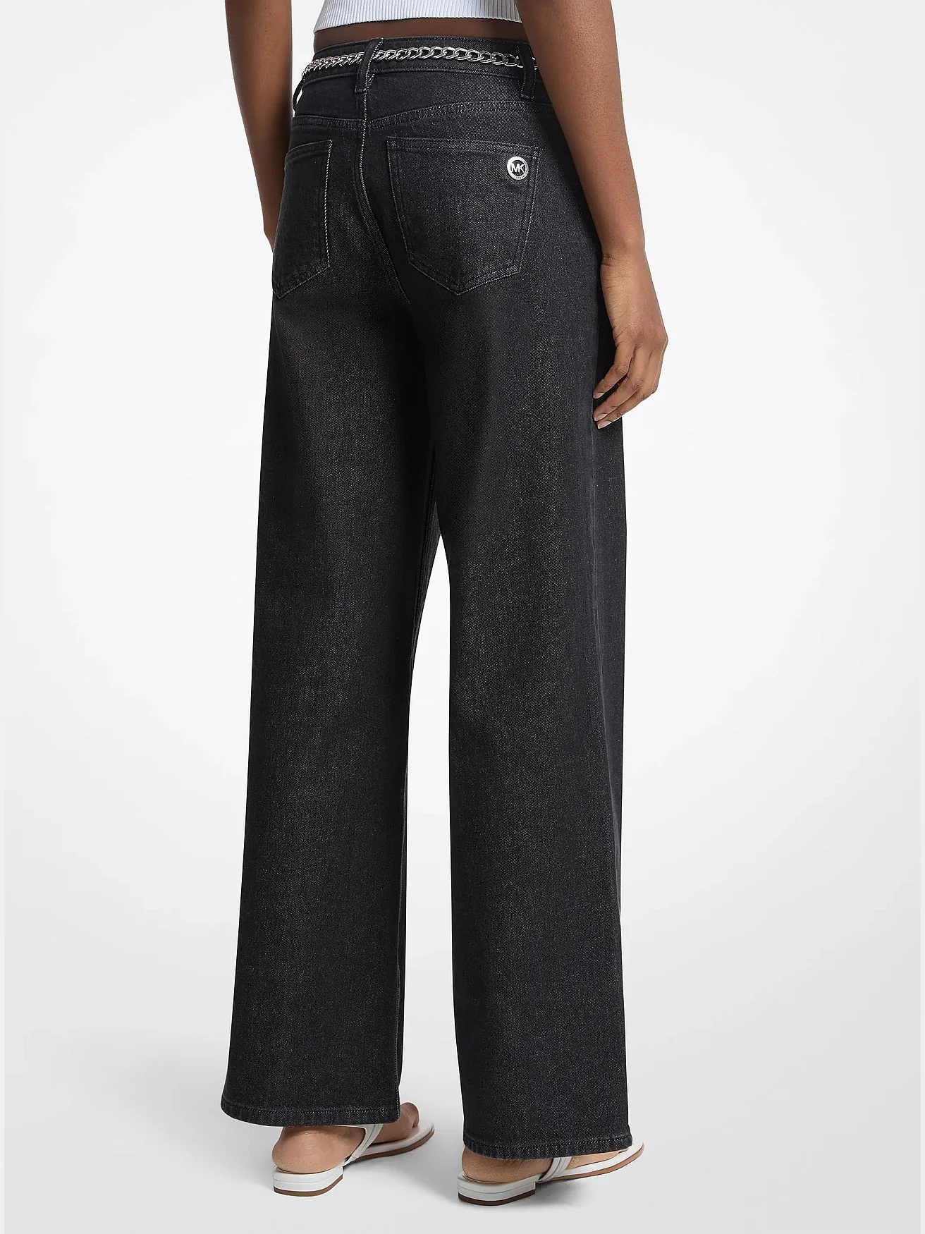 Джинсы wide-leg из эластичного денима — 2