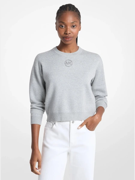 Свитер из хлопковой смеси с декорированным логотипом