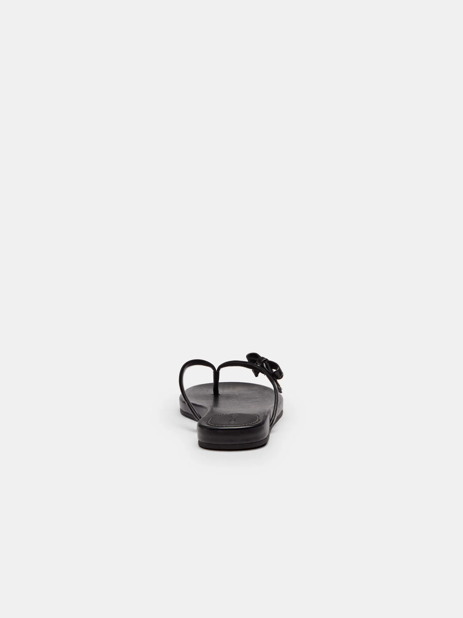 Кожаные шлепанцы Coach с бантом — 18