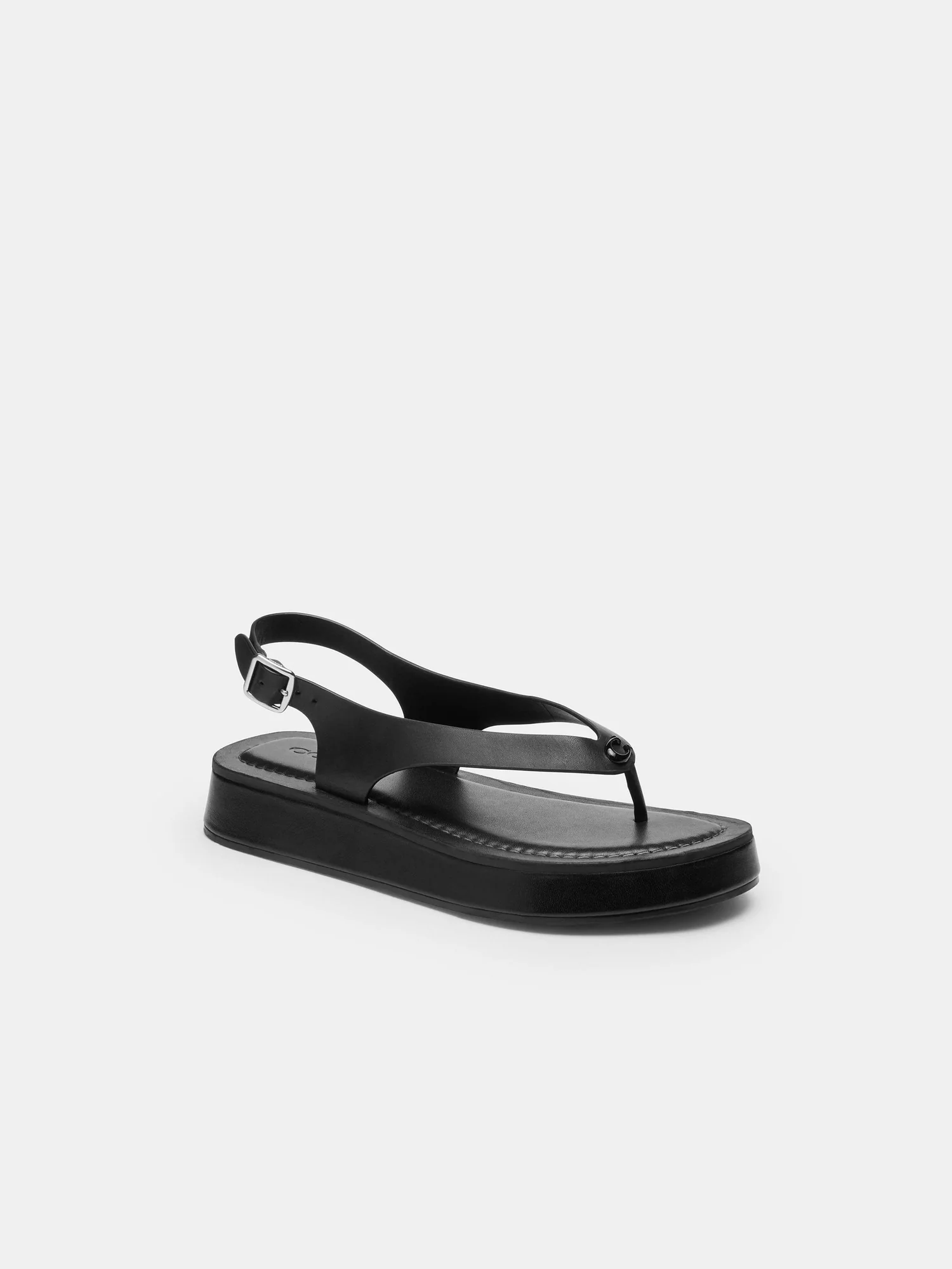 Босоножки Coach Sculpted C на платформе черные — 8