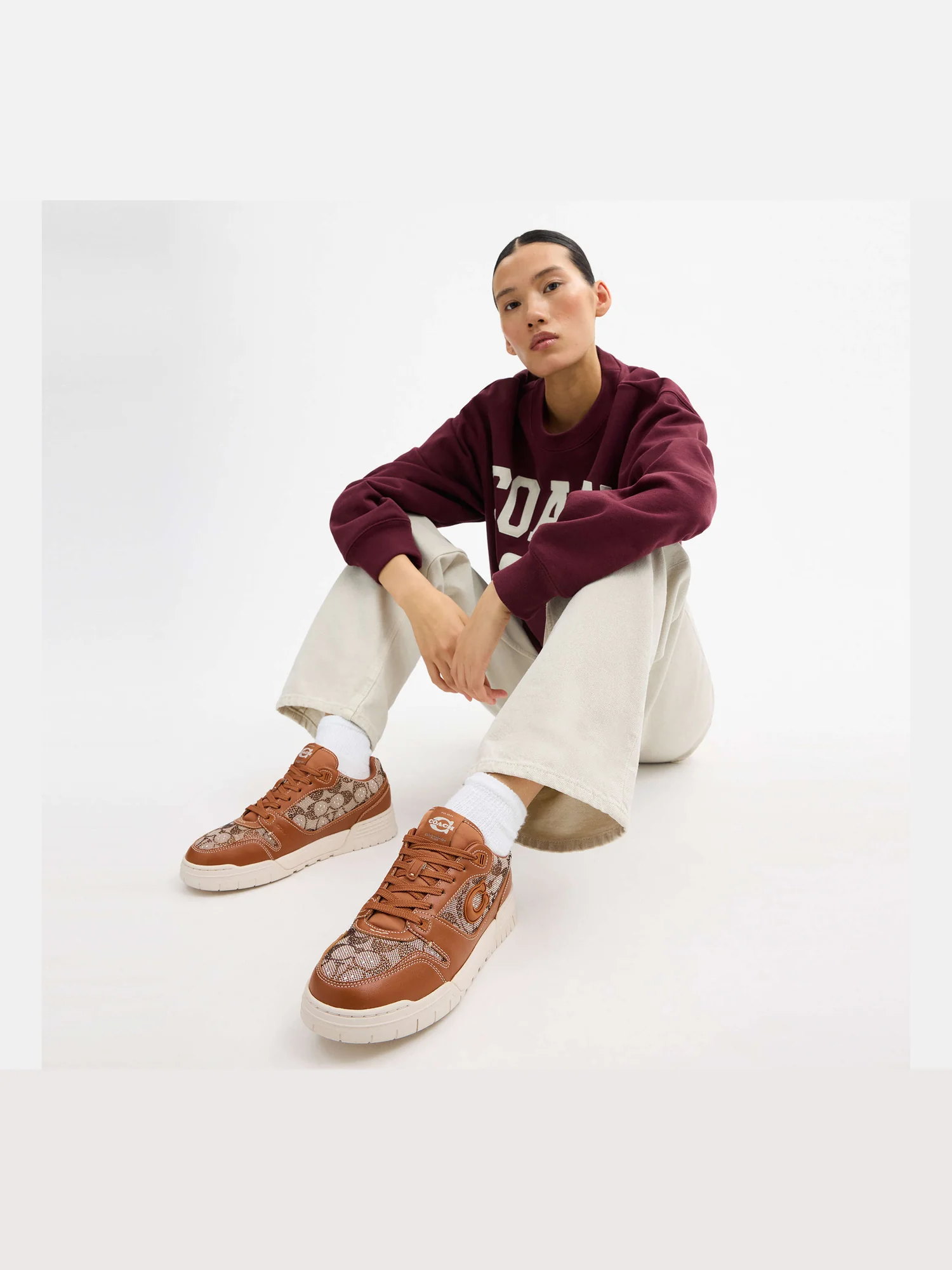 Кроссовки Coach Soho с фирменным жаккардом — 8