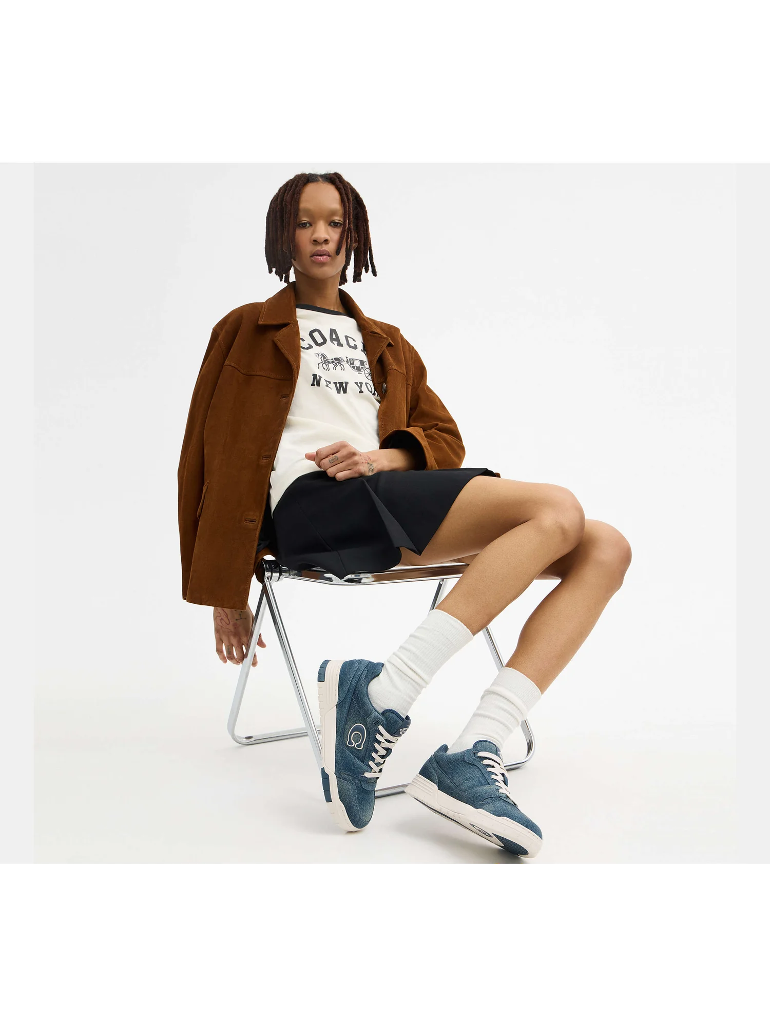 Кроссовки Coach Soho из денима — 1