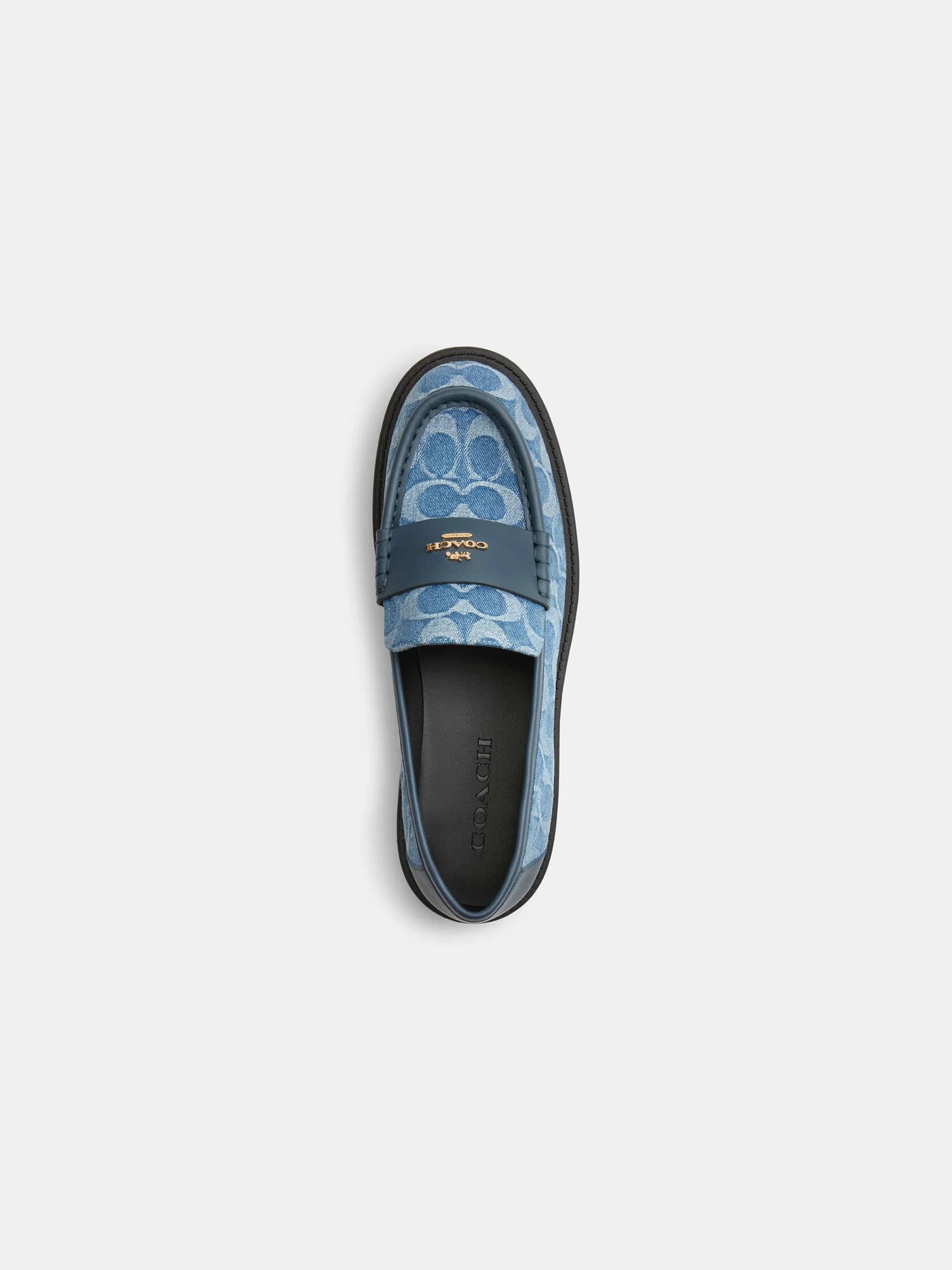 Лоферы Coach Lucy из фирменного денима на массивной подошве — 16
