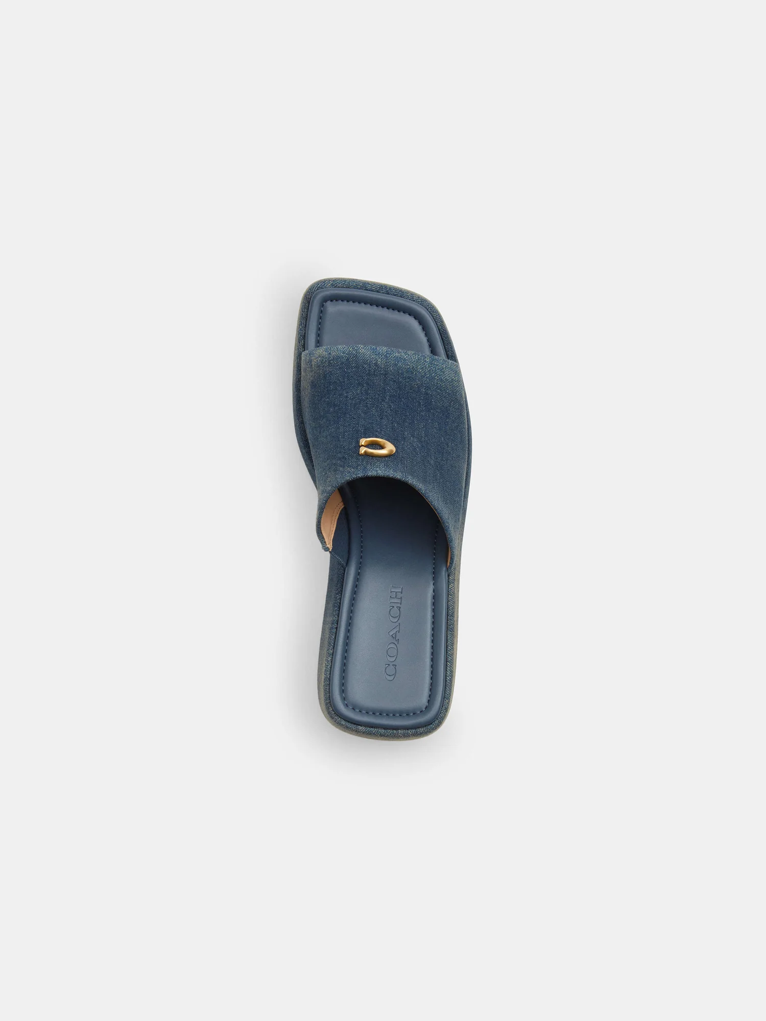 Мюли Coach Marie джинсовые на платформе, синие — 10