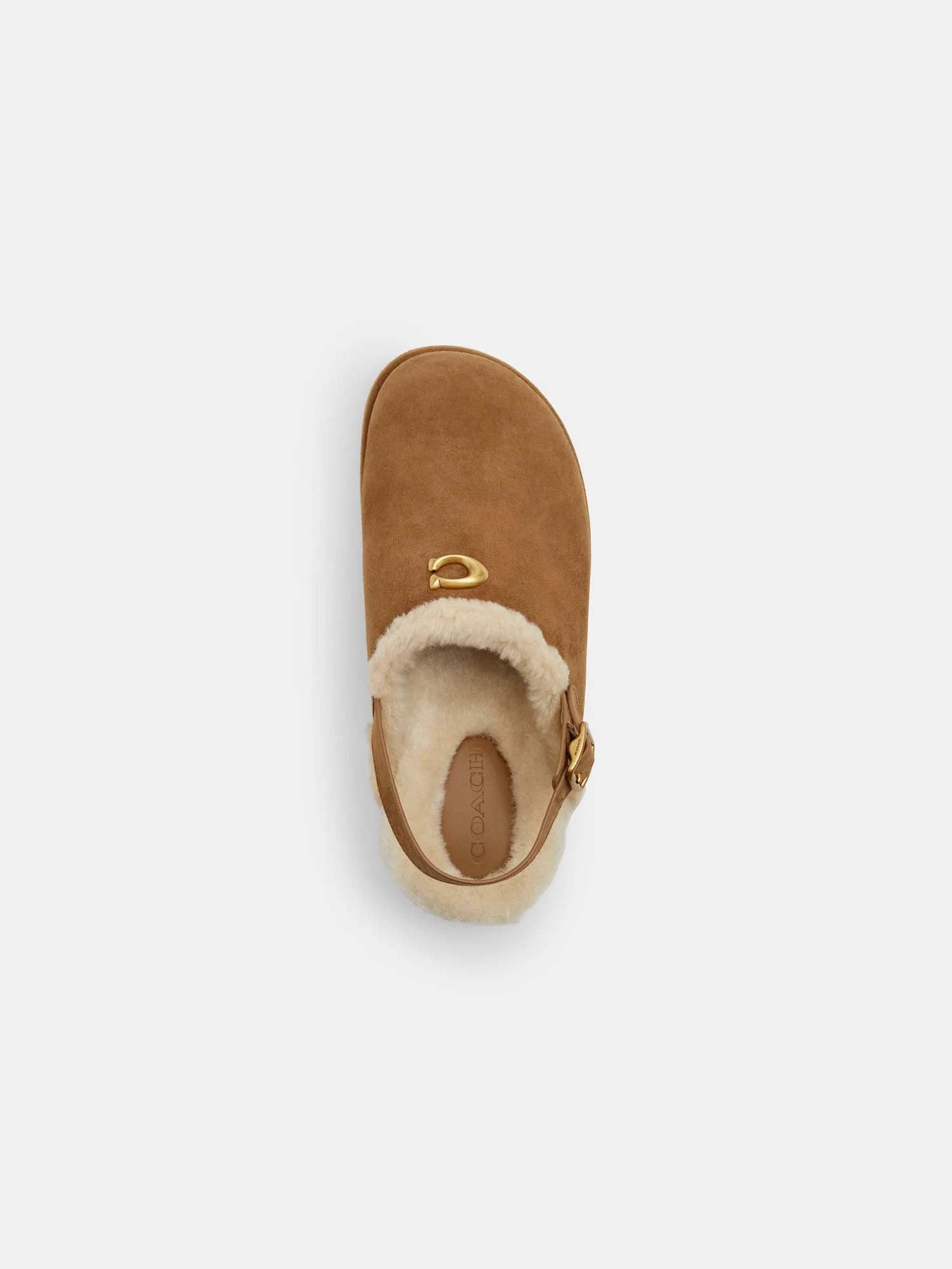 Сабо на платформе Coach Sculpted C из замши — 10