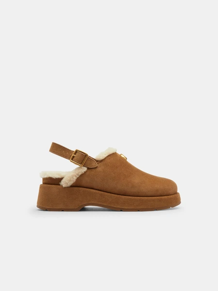 Сабо на платформе Coach Sculpted C из замши