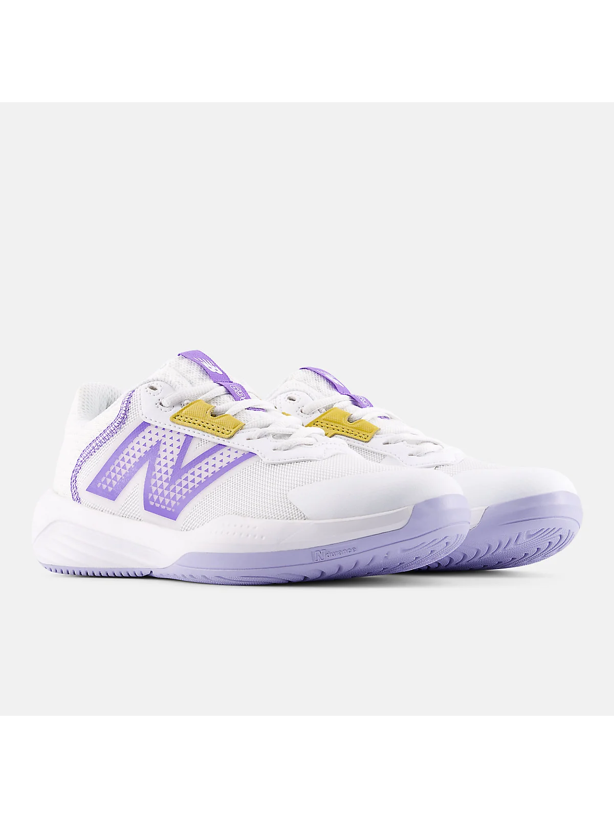 Кроссовки New Balance 696v6 белого и бордового цвета, альтернативный угол.