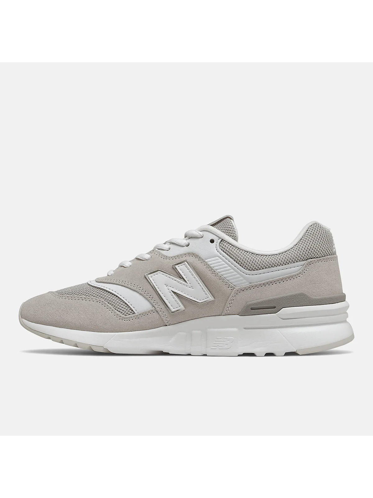 Серые кроссовки New Balance 997H, три четверти.