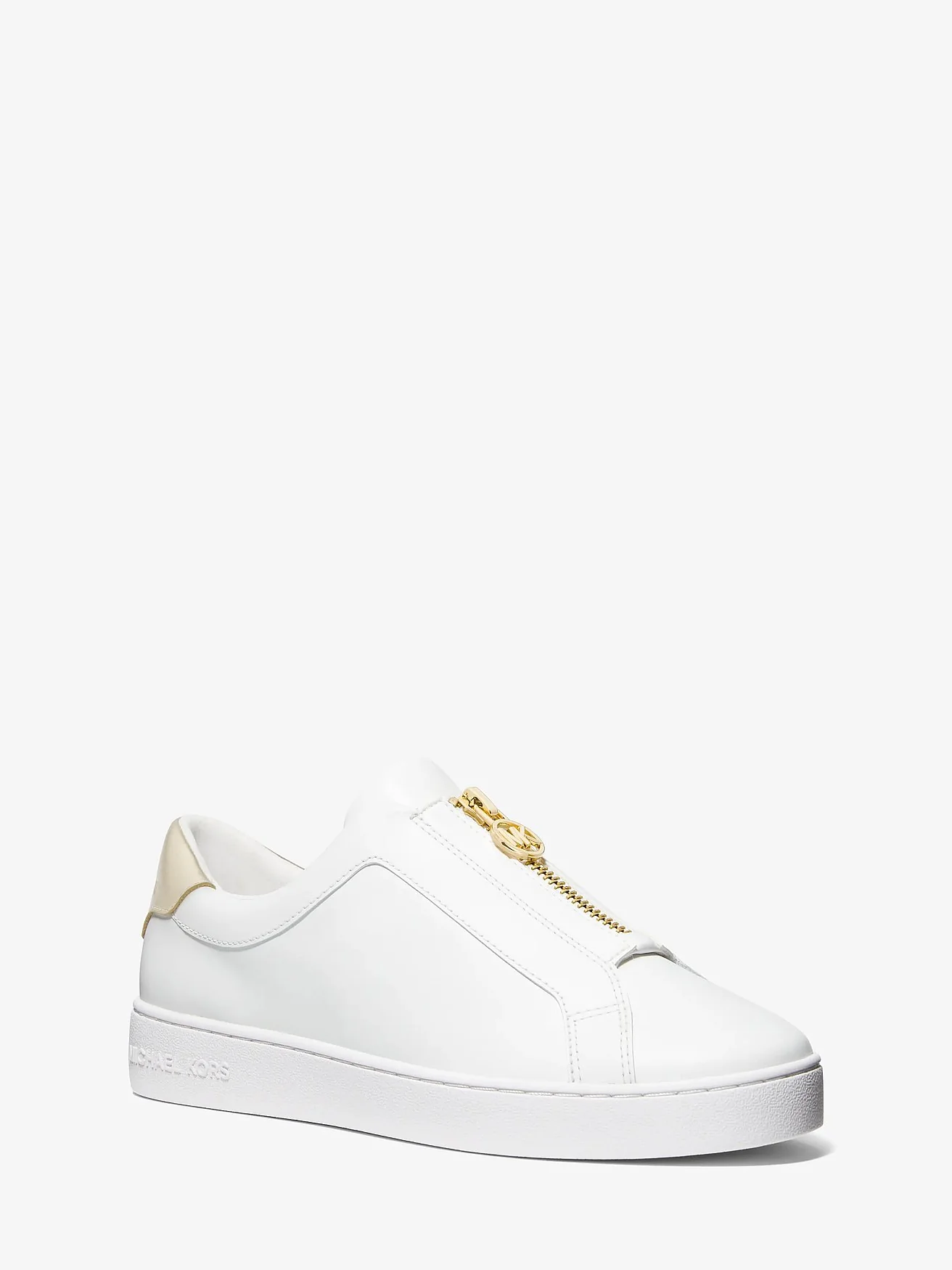 Michael Kors Keaton — белые кожаные кроссовки на молнии — 1