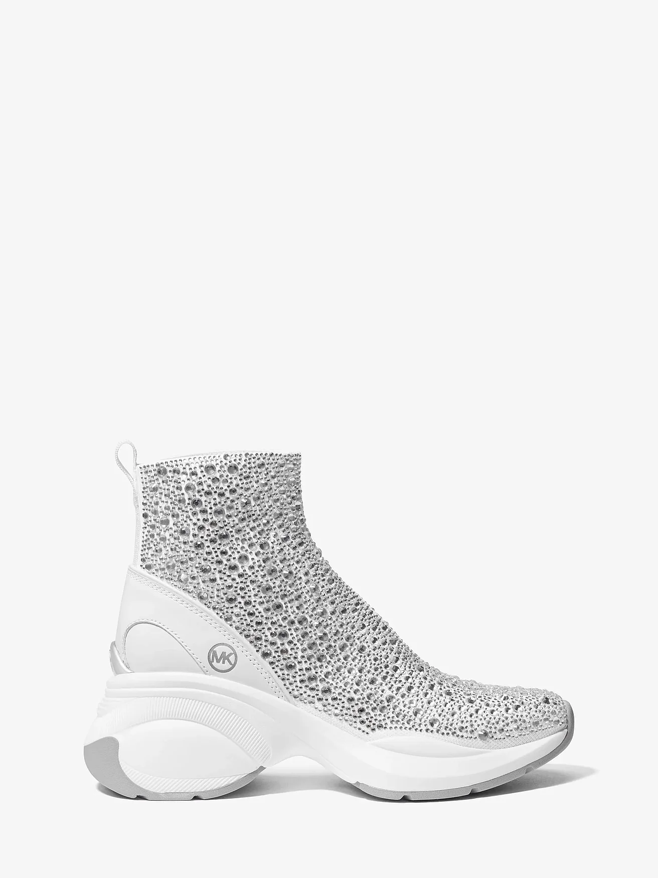 Michael Kors Zuma — белые кроссовки-носки со стразами — 2