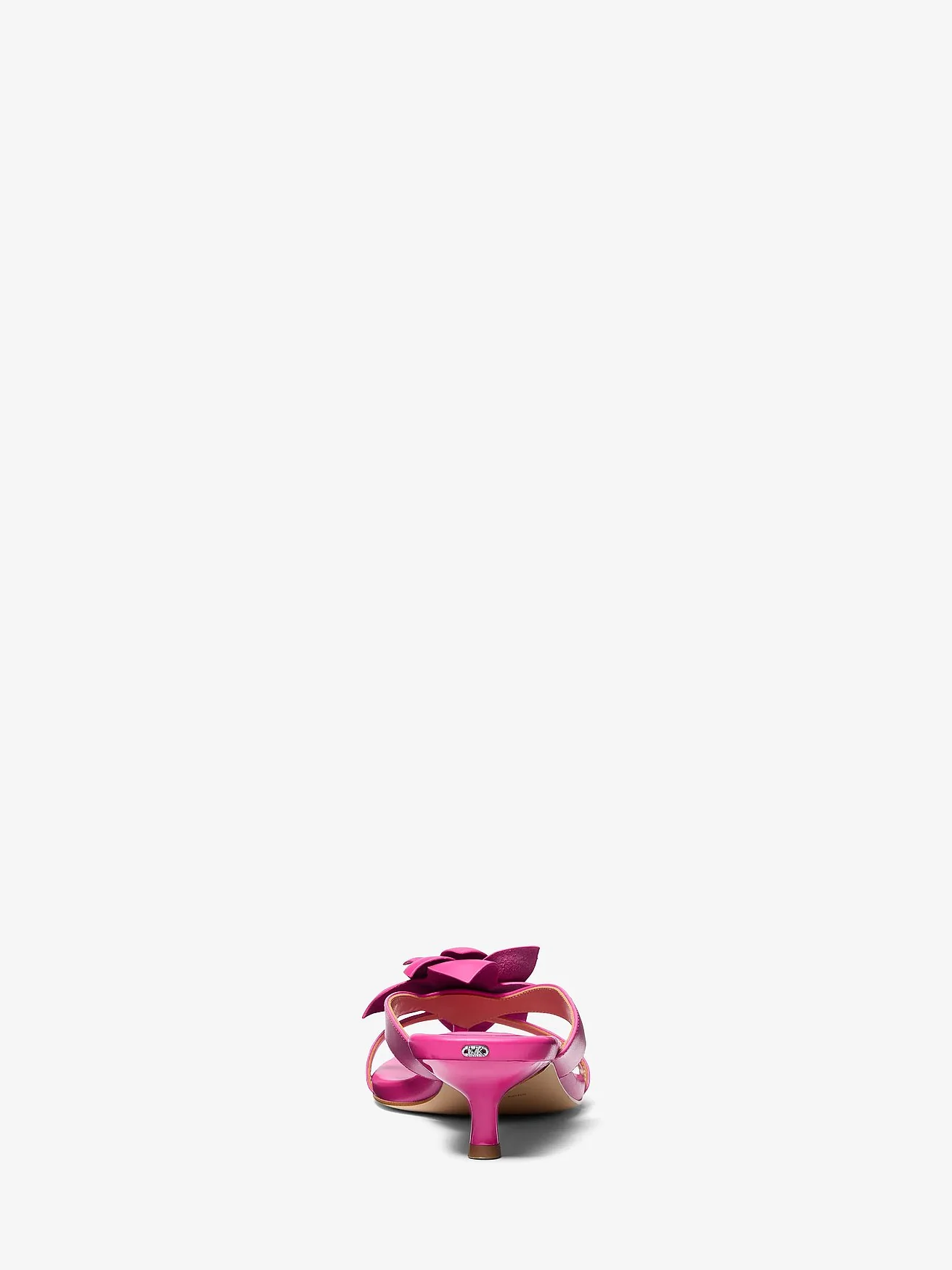 Michael Kors Jacie - кожаные босоножки на низком каблуке с цветком — 3