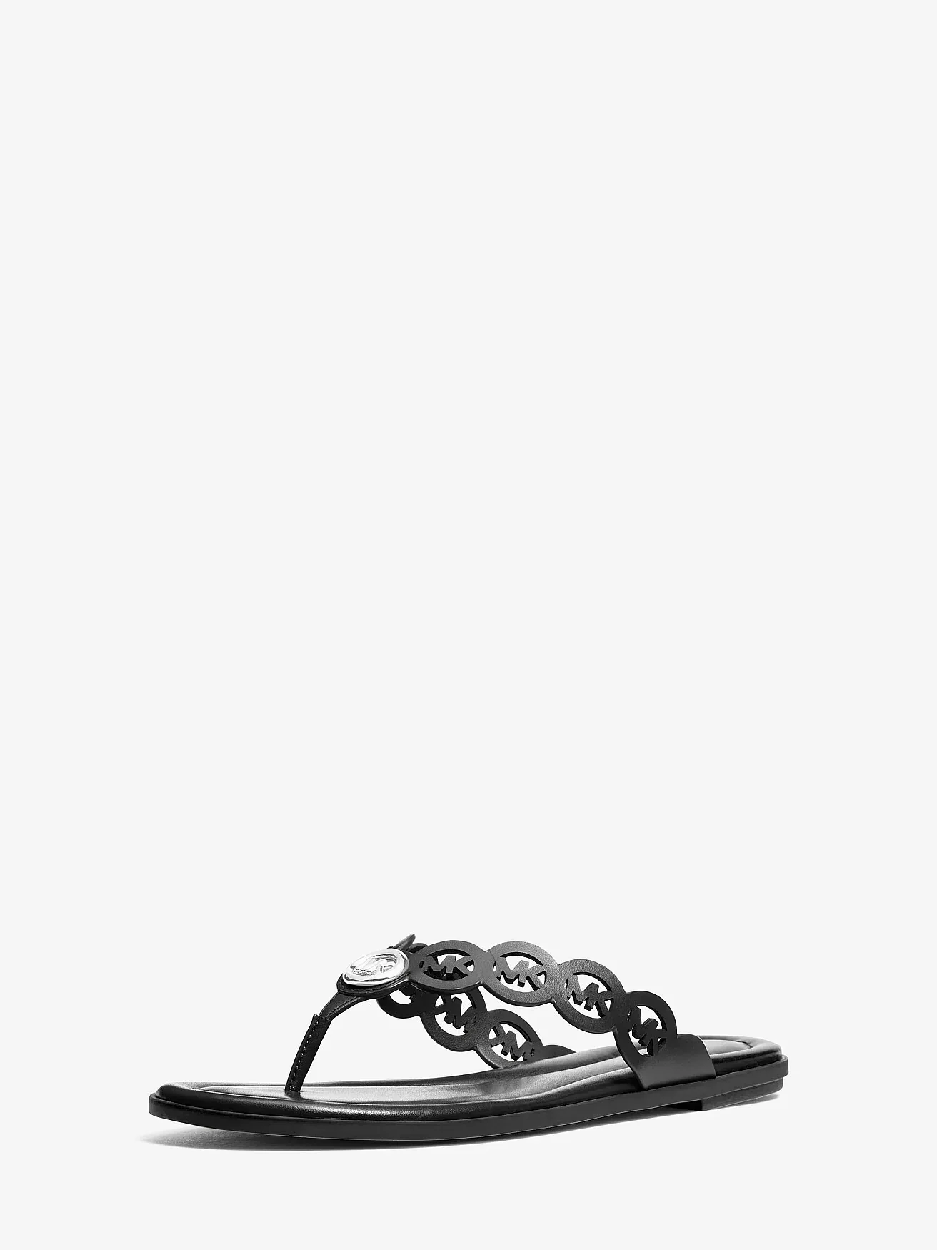 Michael Kors Janie кожаные сандалии с перфорированным логотипом — 4