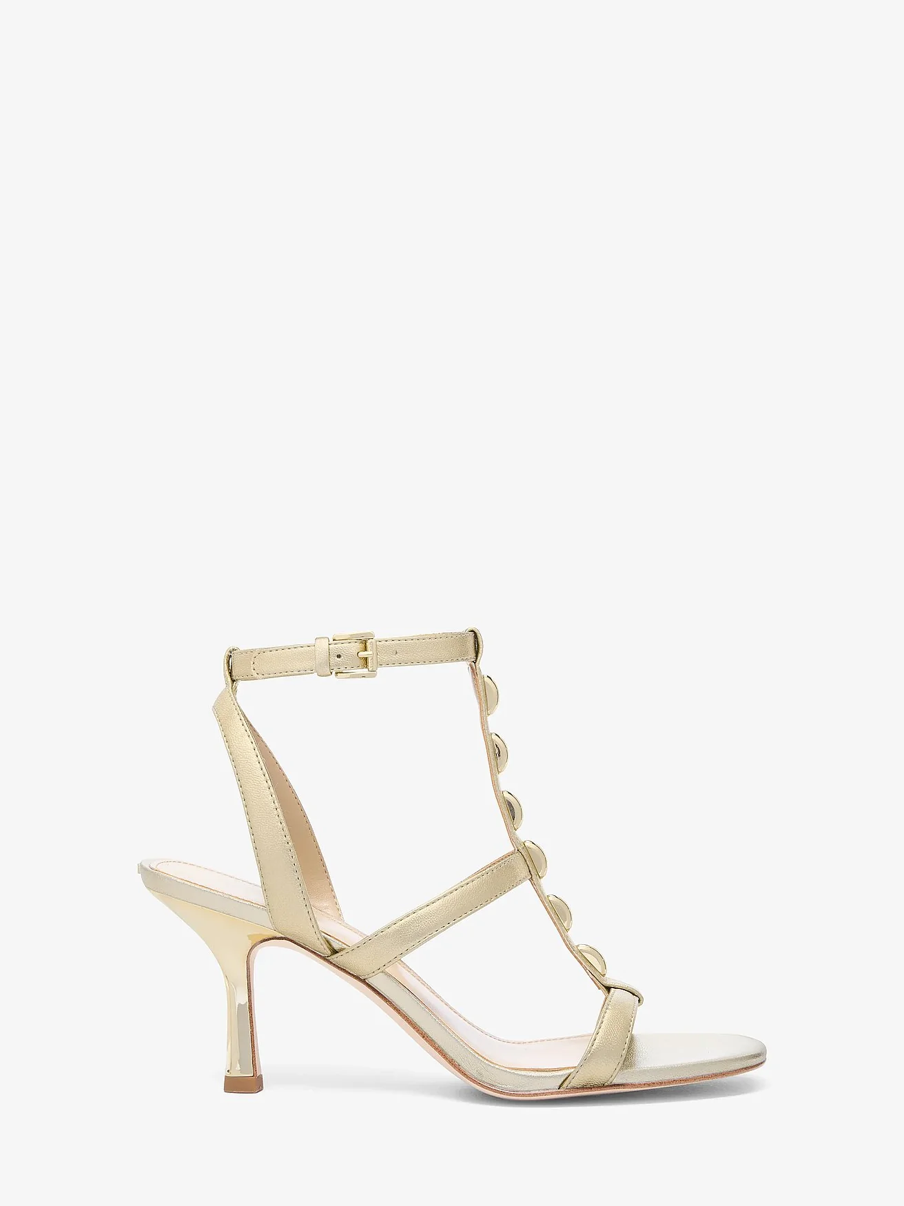 Босоножки Michael Kors Nara металлизированные с клёпками — 2