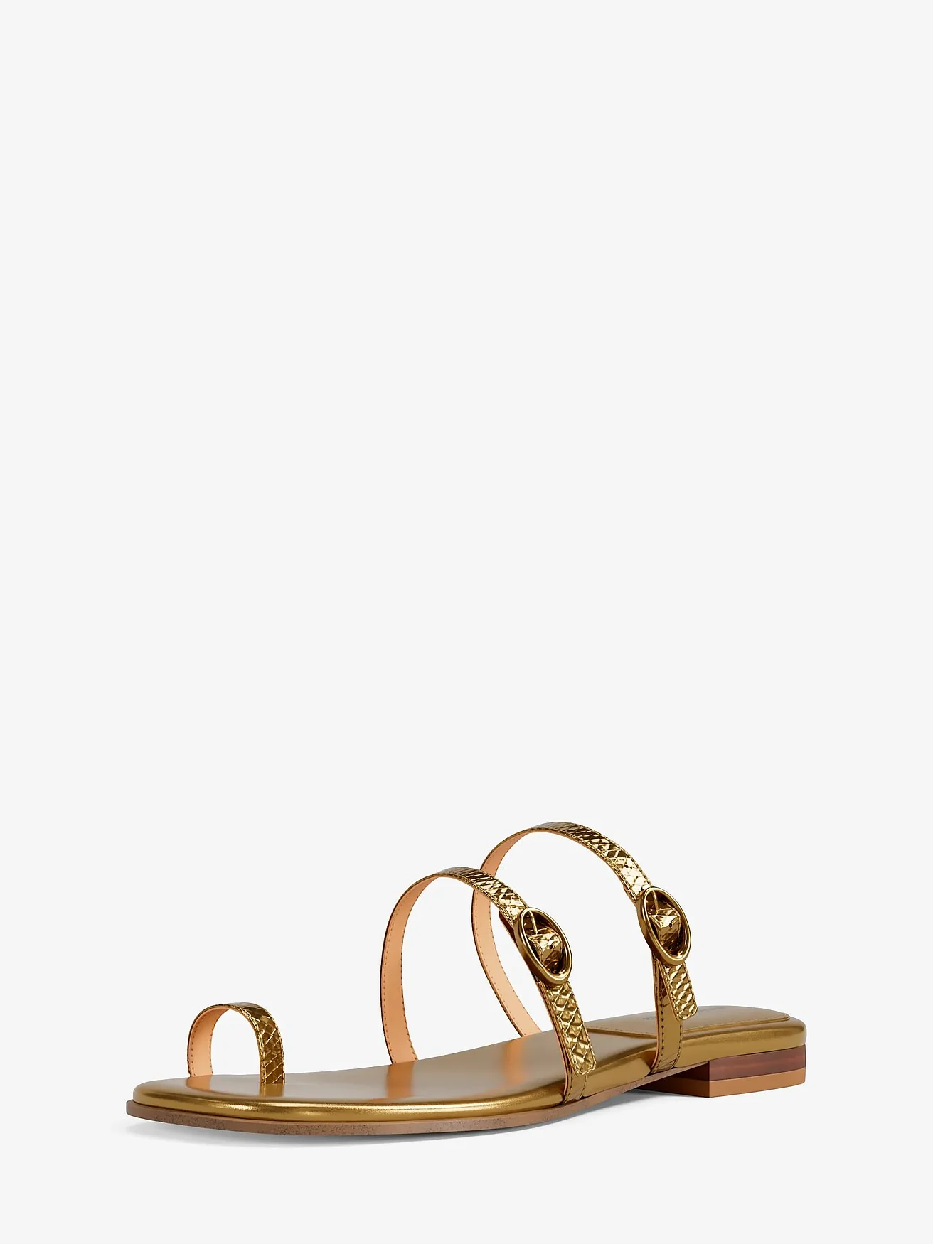 Босоножки Michael Kors Kya с тиснением под змею — 7