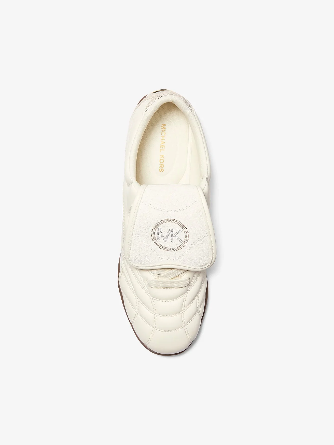 Кроссовки Michael Kors Kyler Embellished бежевые — 3