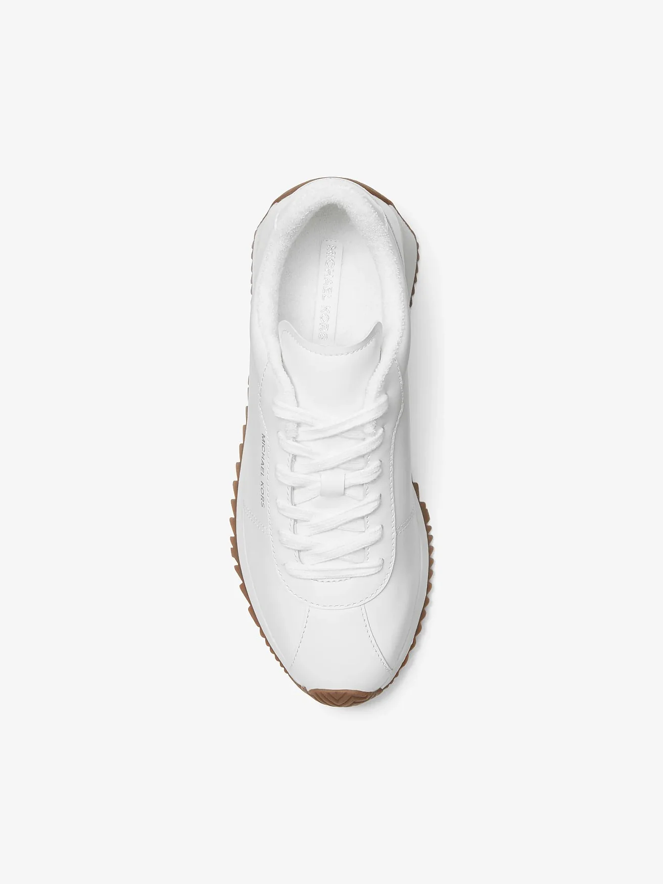 Michael Kors Rhodes — белые кожаные кроссовки в ретро-стиле — 3