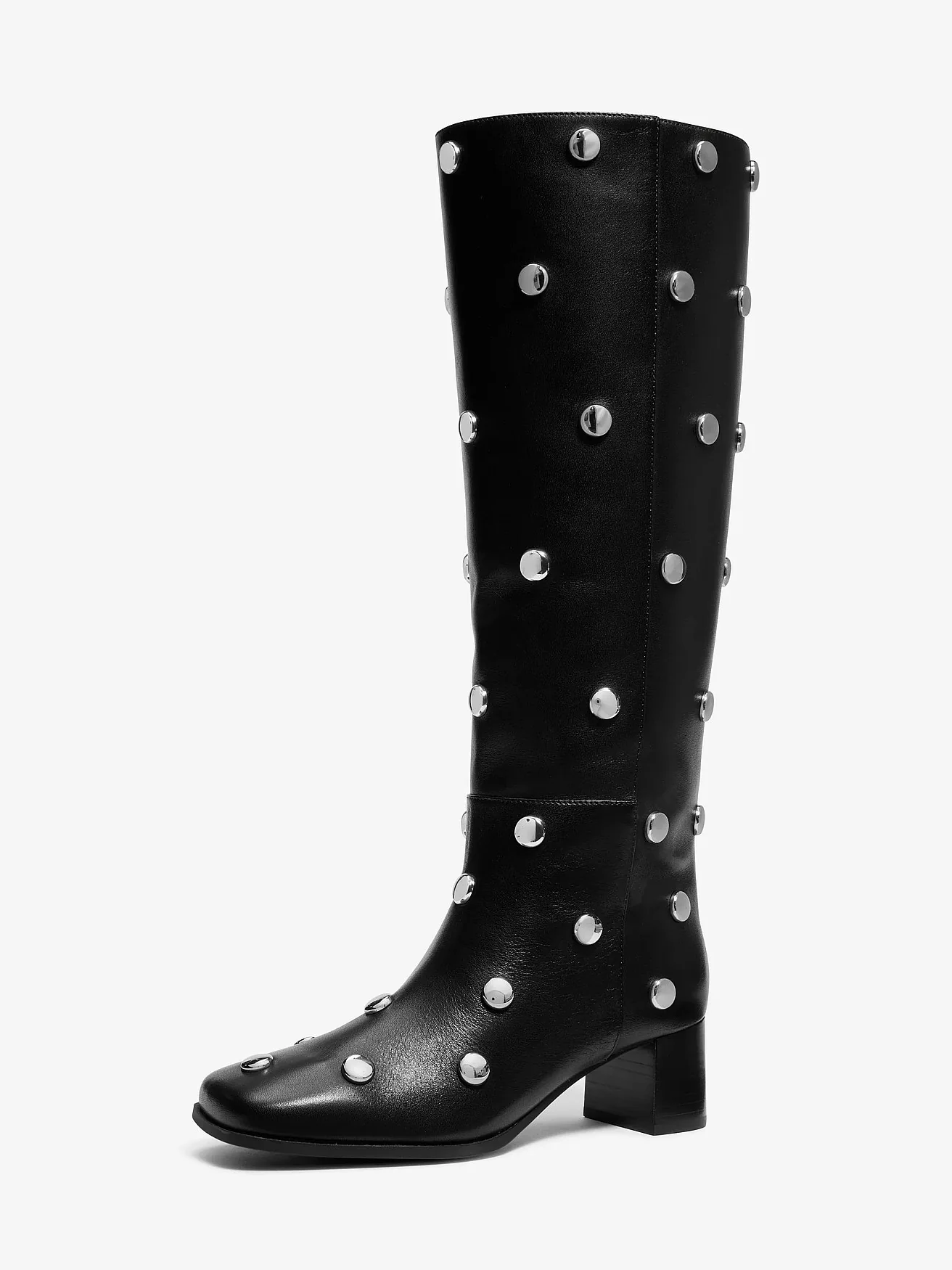Кожаные сапоги Michael Kors Matilda со стразами-заклёпками — 4