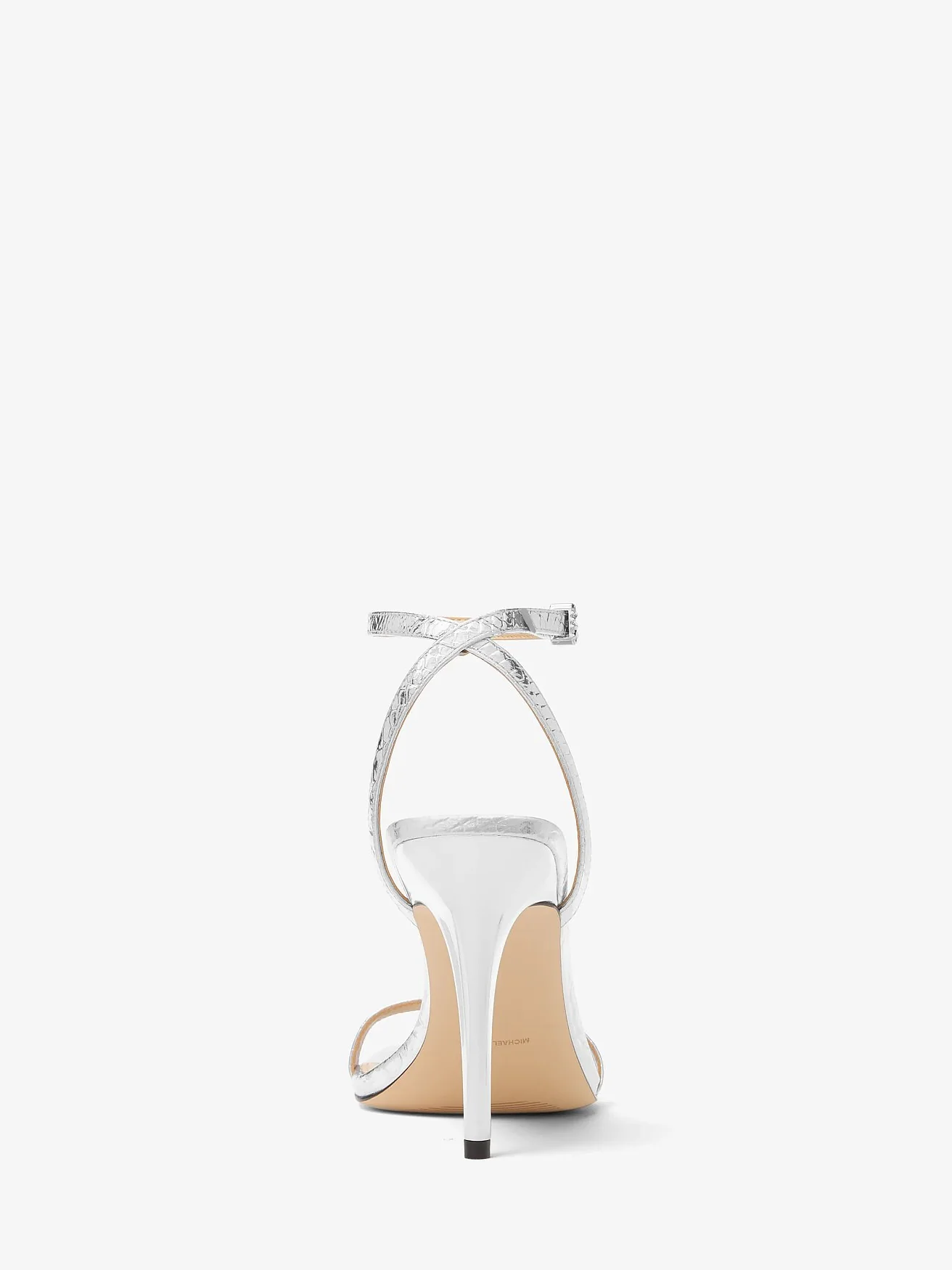 Michael Kors Liana — босоножки из металлизированной кожи с тиснением под питона — 3