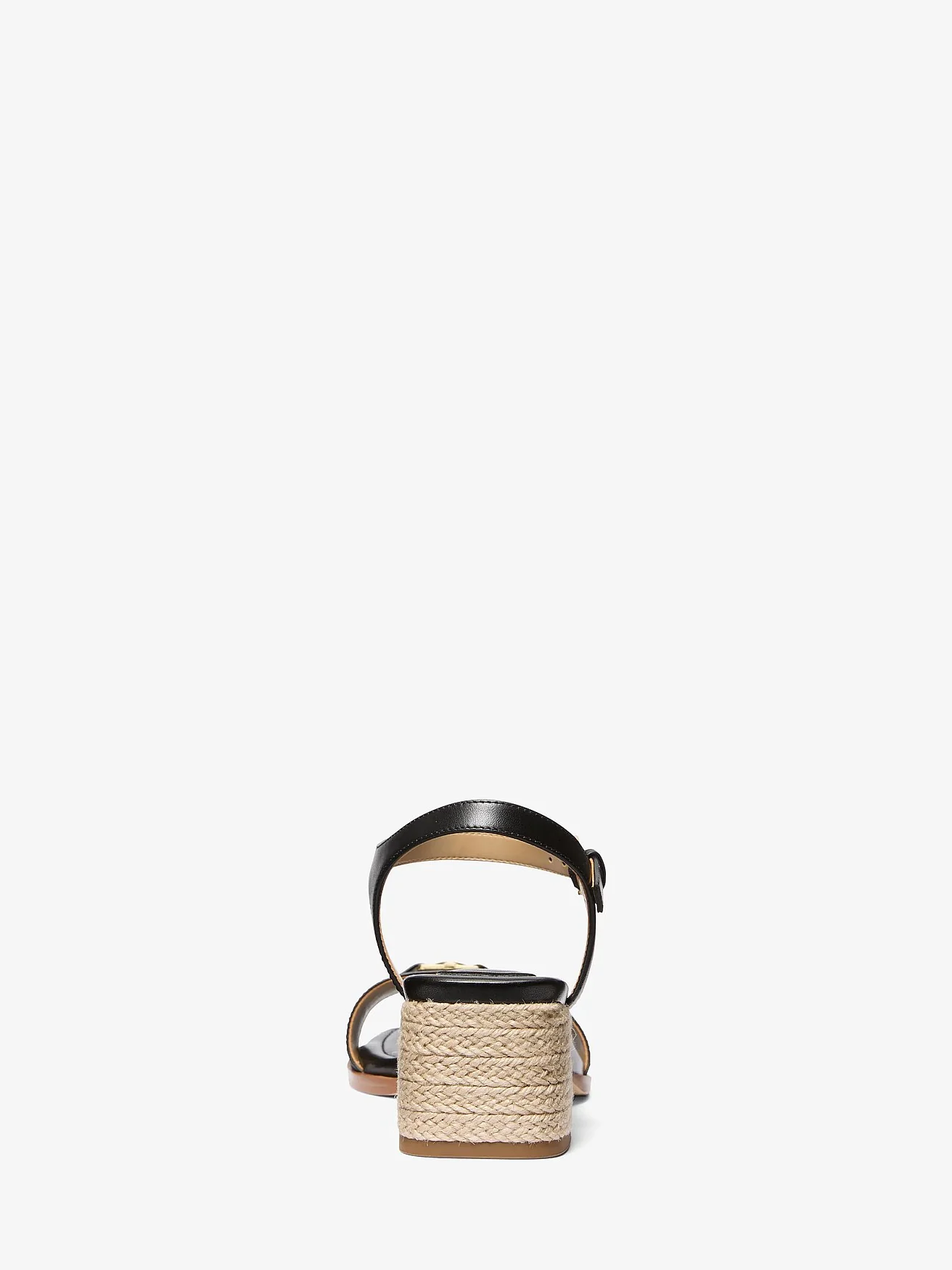 Кожаные босоножки Michael Kors Mandy на джутовом каблуке — 3