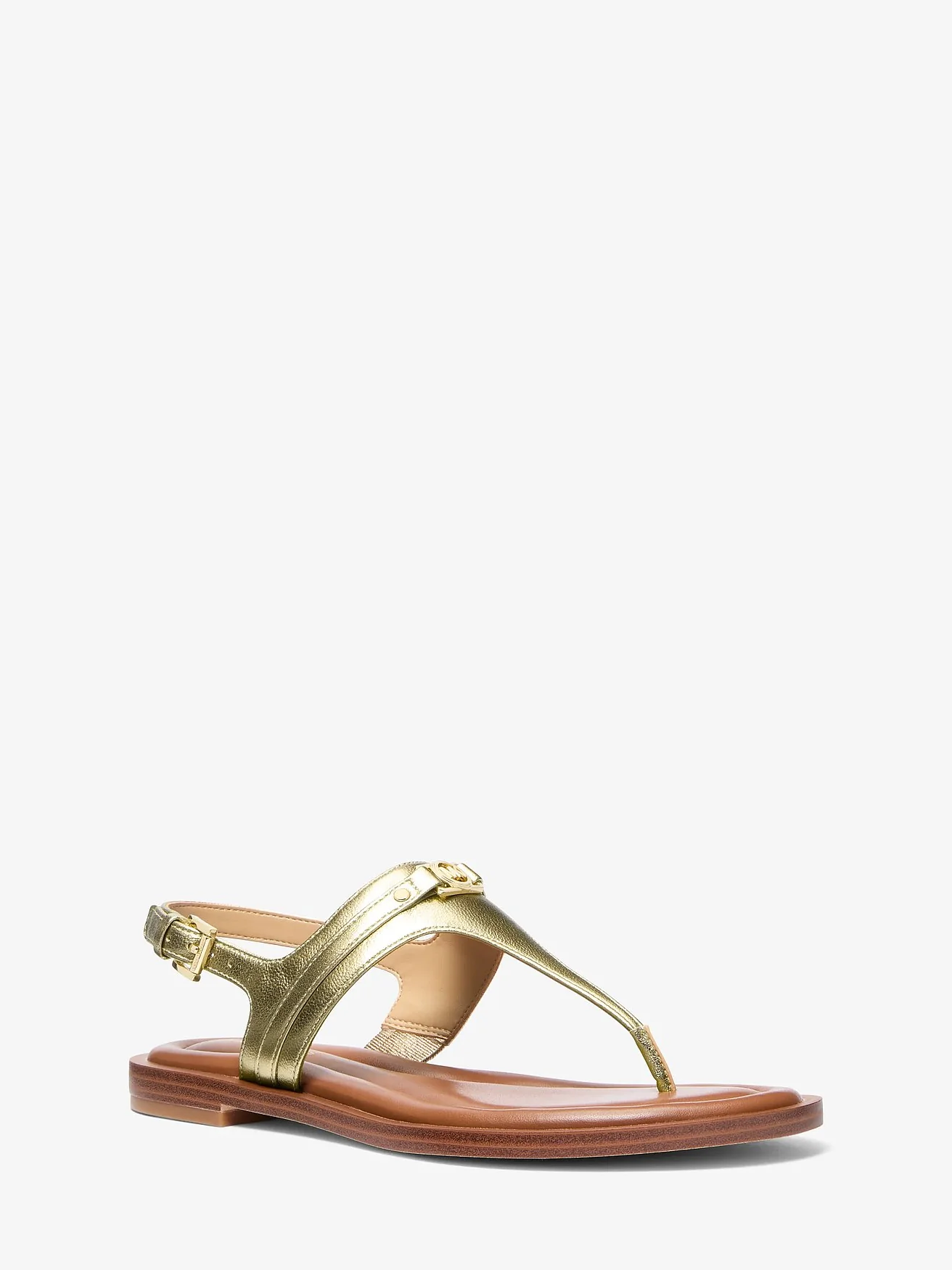 Металлизированные босоножки Michael Kors Mandy Т-силуэта — 1