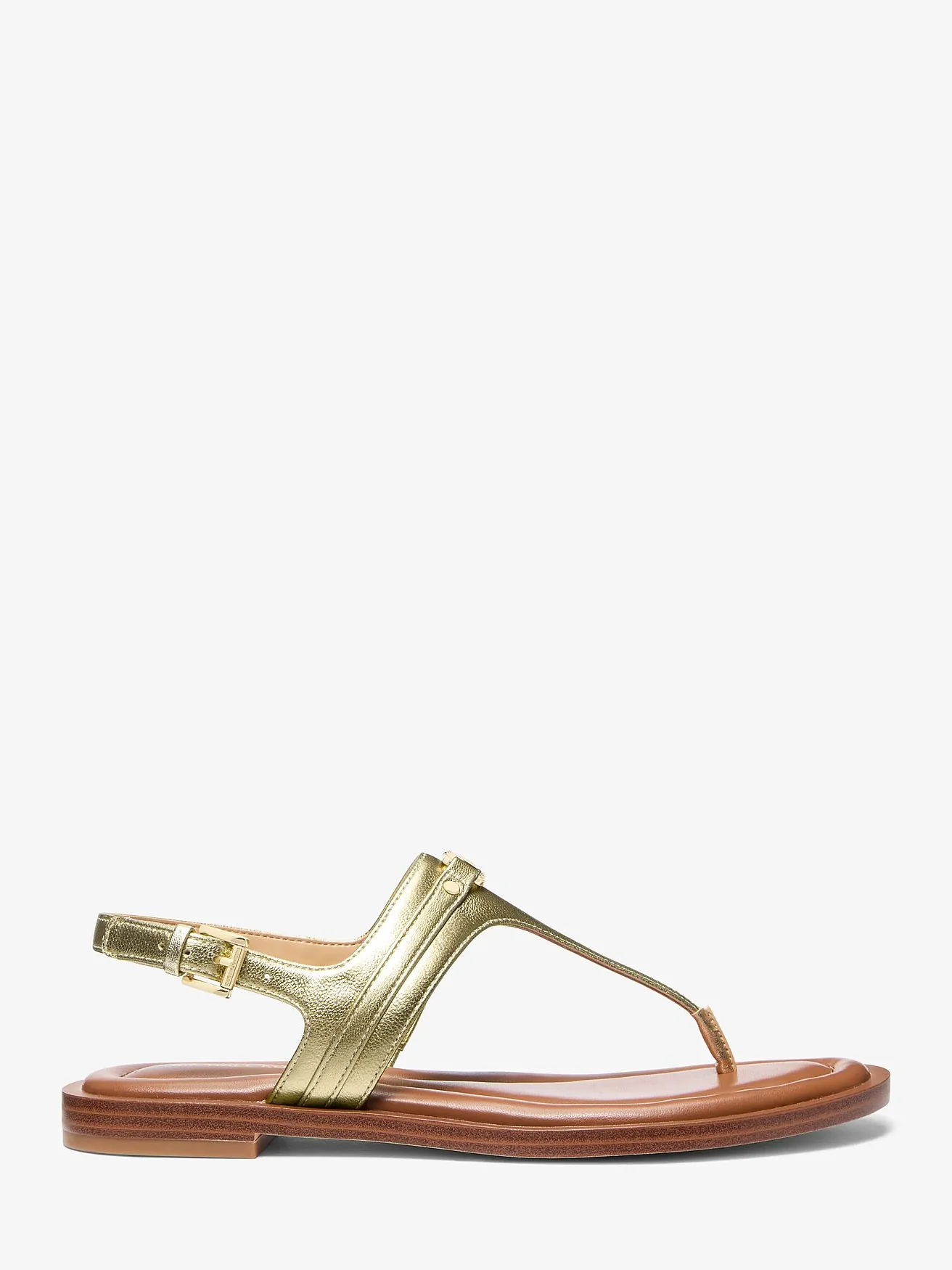 Металлизированные босоножки Michael Kors Mandy Т-силуэта — 2