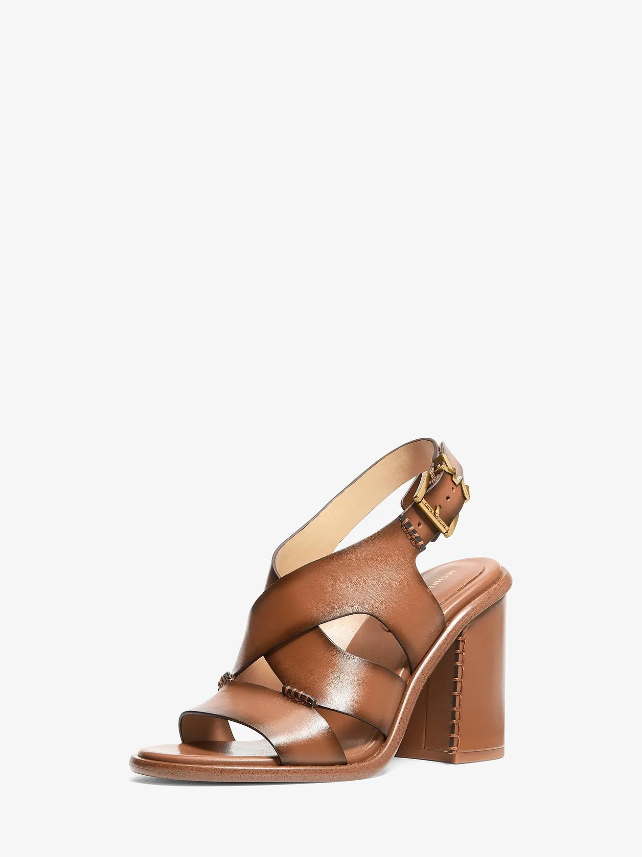 Michael Kors Raven коричневые кожаные босоножки — 5