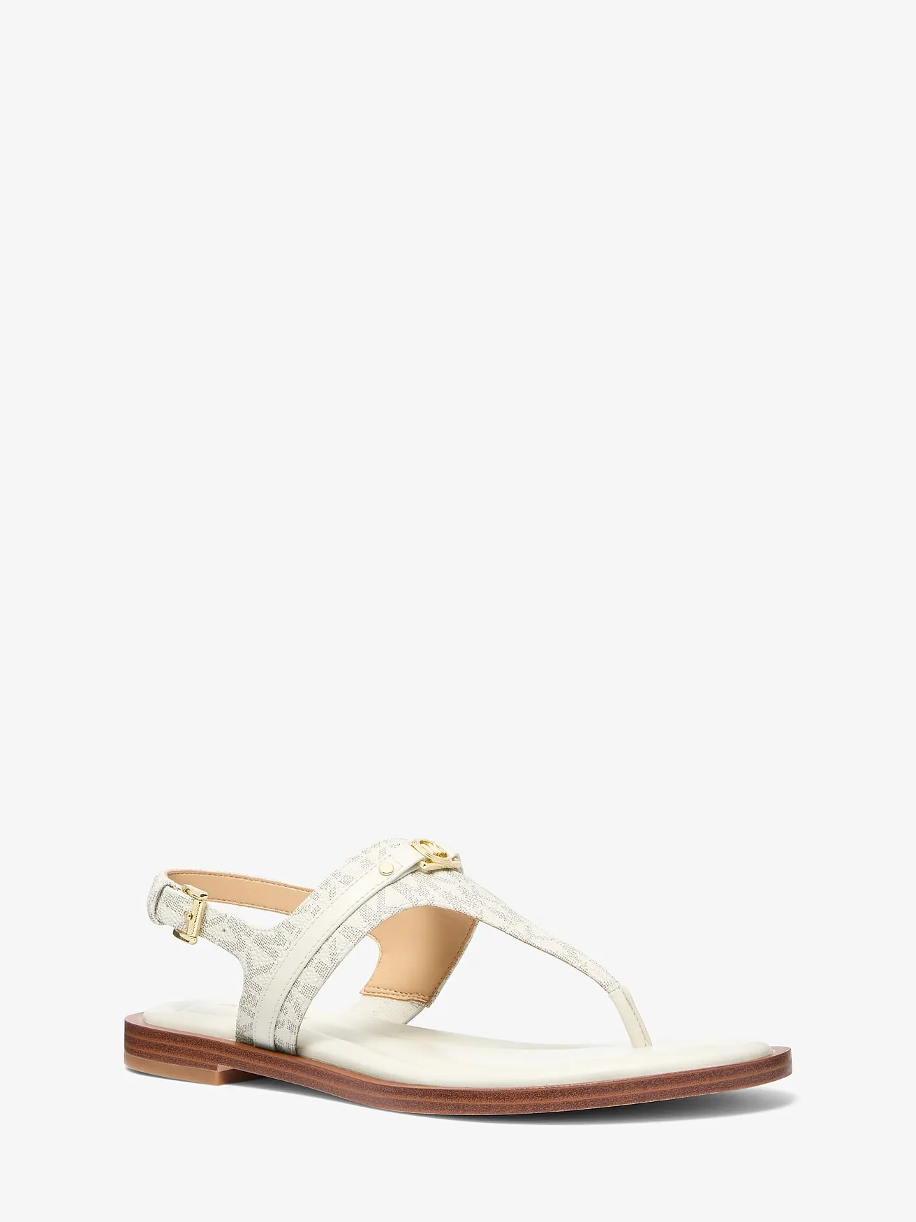 Босоножки Michael Kors Mandy с фирменным принтом Т-силуэта — 1