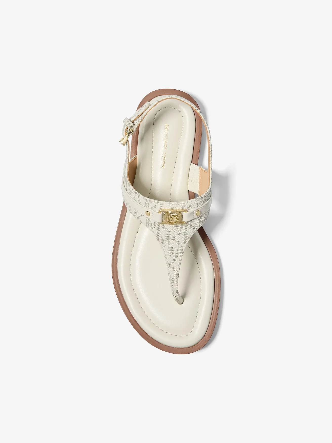 Босоножки Michael Kors Mandy с фирменным принтом Т-силуэта — 3